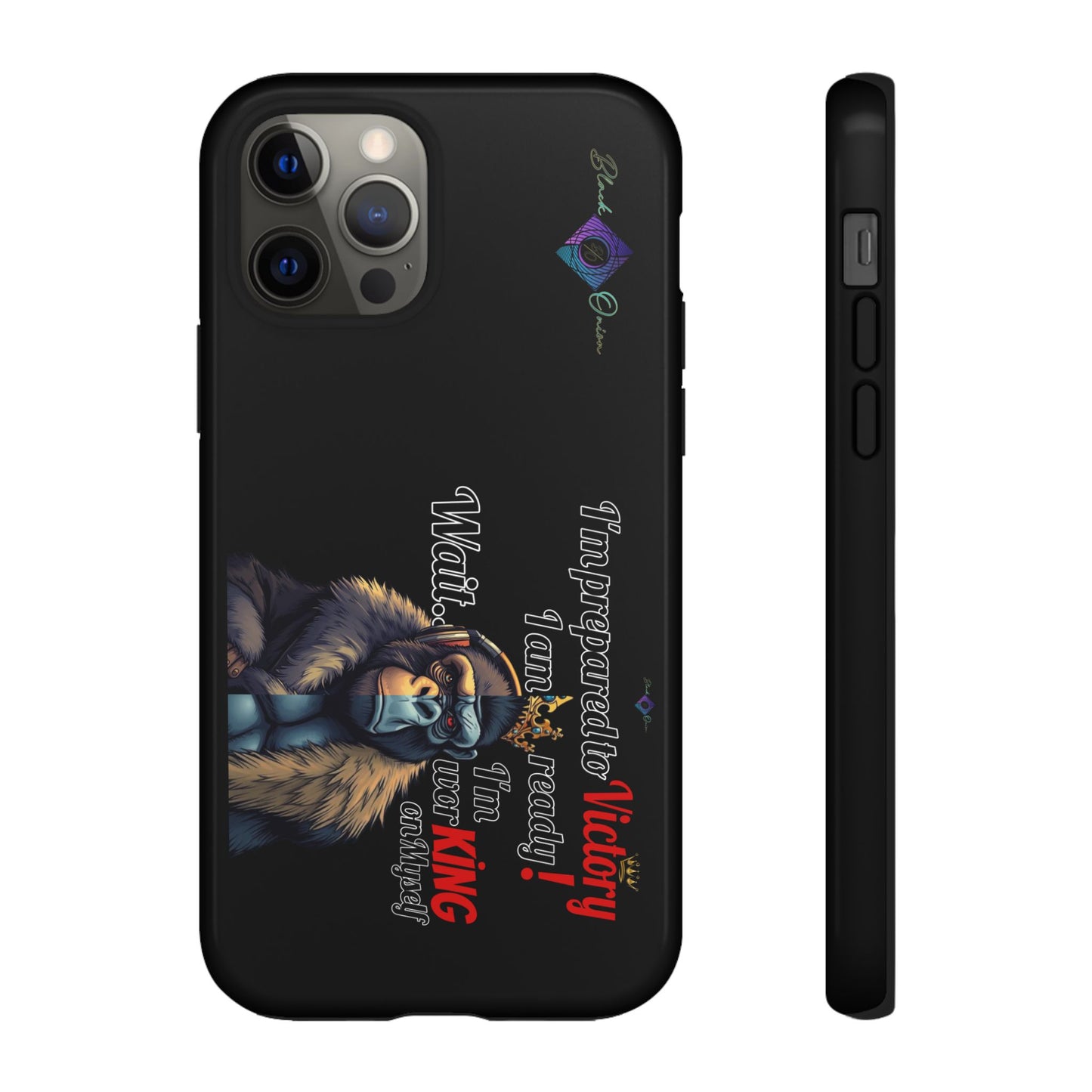 BlackOnion Brand New Phone Case - with Motivational Workout Motif’Victory 👑‘💪🔥🫵