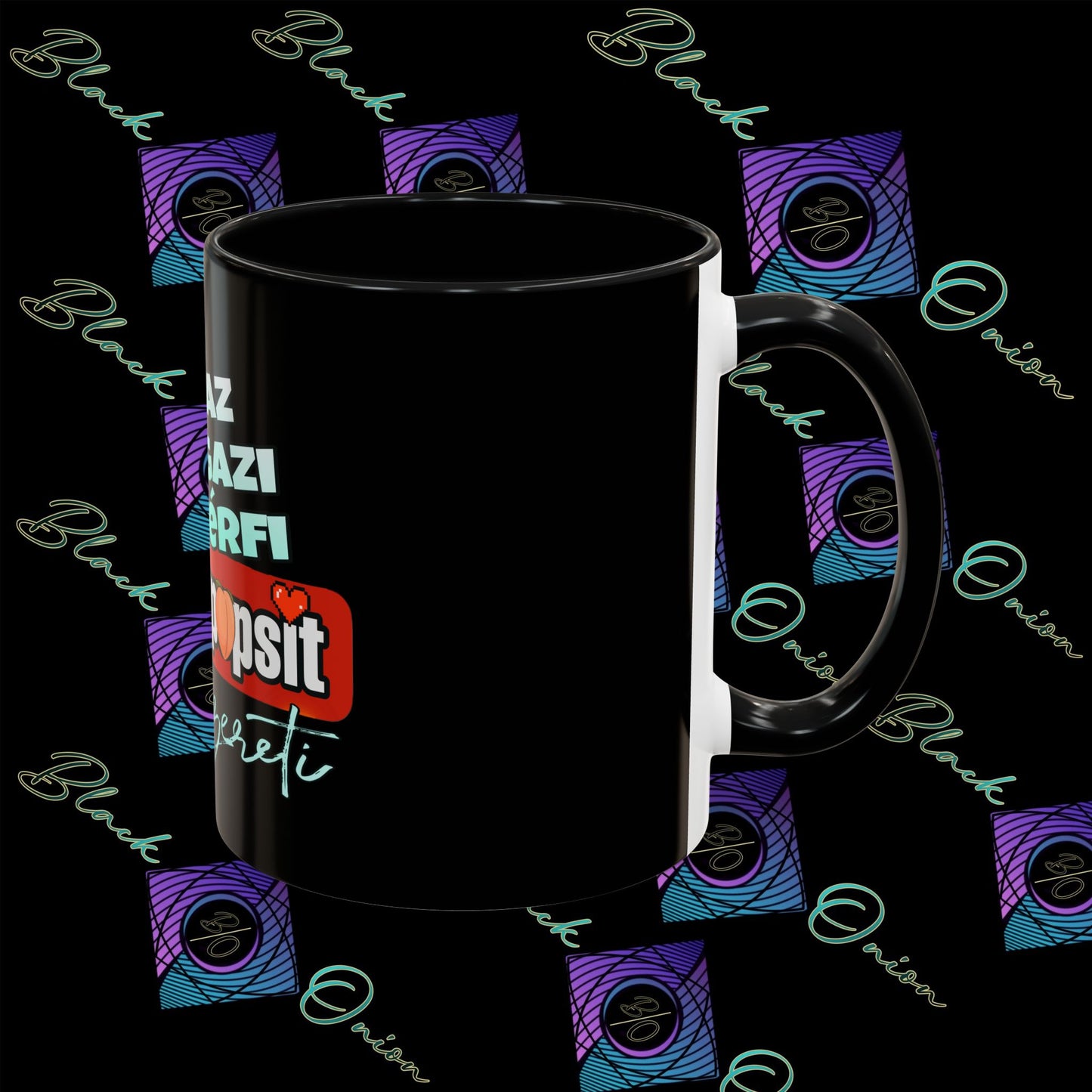 BlackOnion Coffee Mug Serial 2 with Workout Motif ‘Az igazi férfiak a kerek popsit szeretik ‘🫵🔥💪