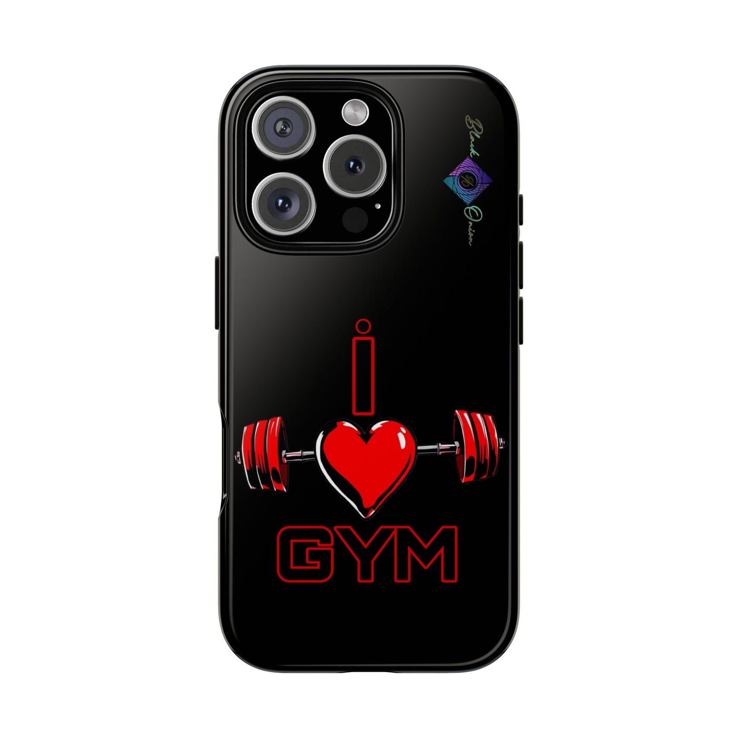 BlackOnion Brand New Phone Case - with Motivational Workout Motif’I Love Gym ‘💪🔥🫵