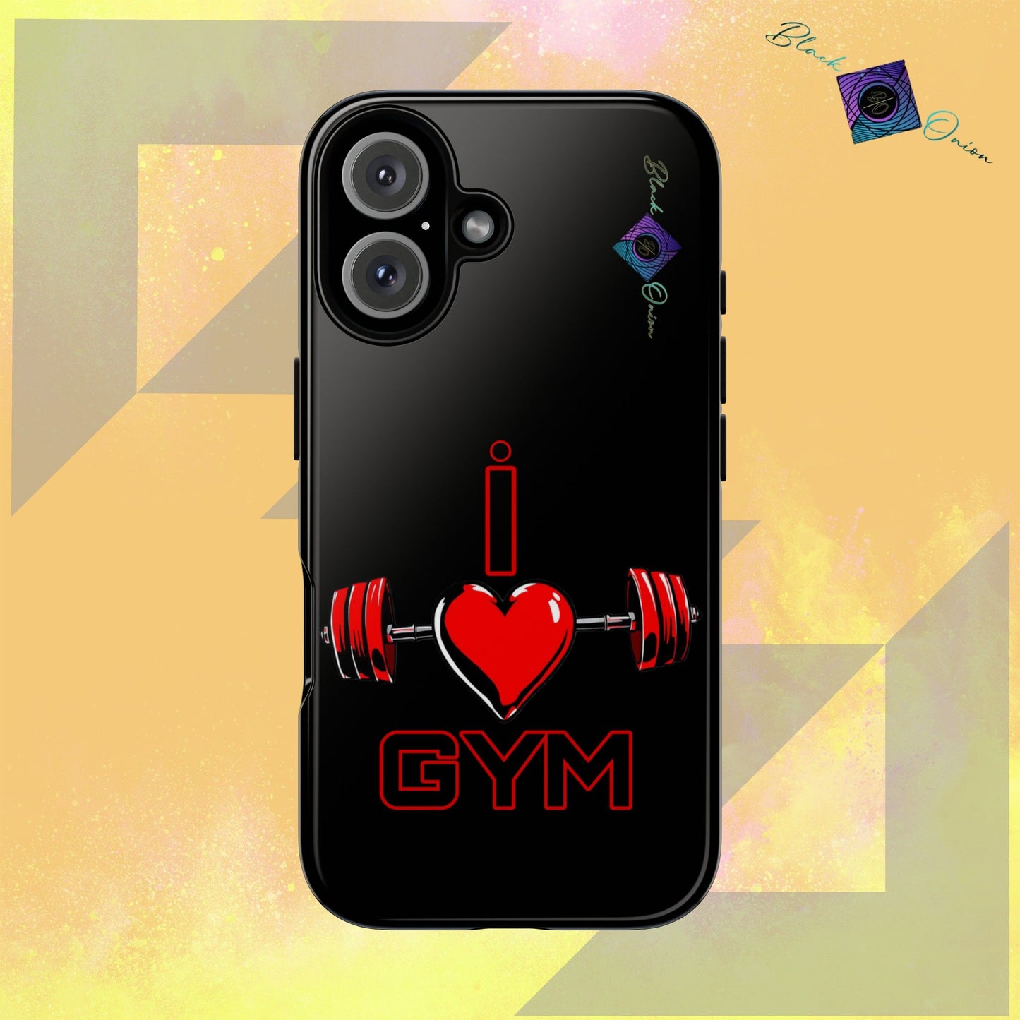 BlackOnion Brand New Phone Case - with Motivational Workout Motif’I Love Gym ‘💪🔥🫵