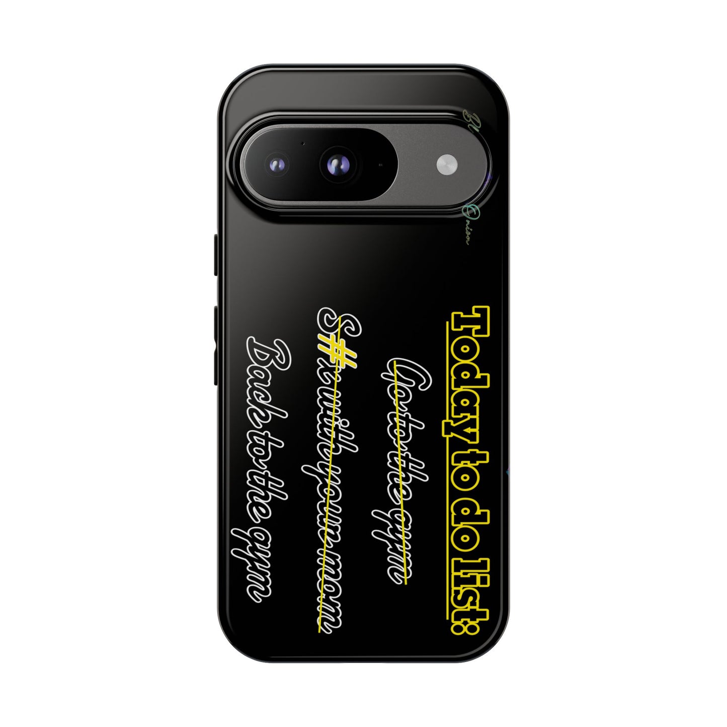 BlackOnion Brand New Phone Case - with Motivational Workout Motif’Today to do list ‘💪🔥🫵
