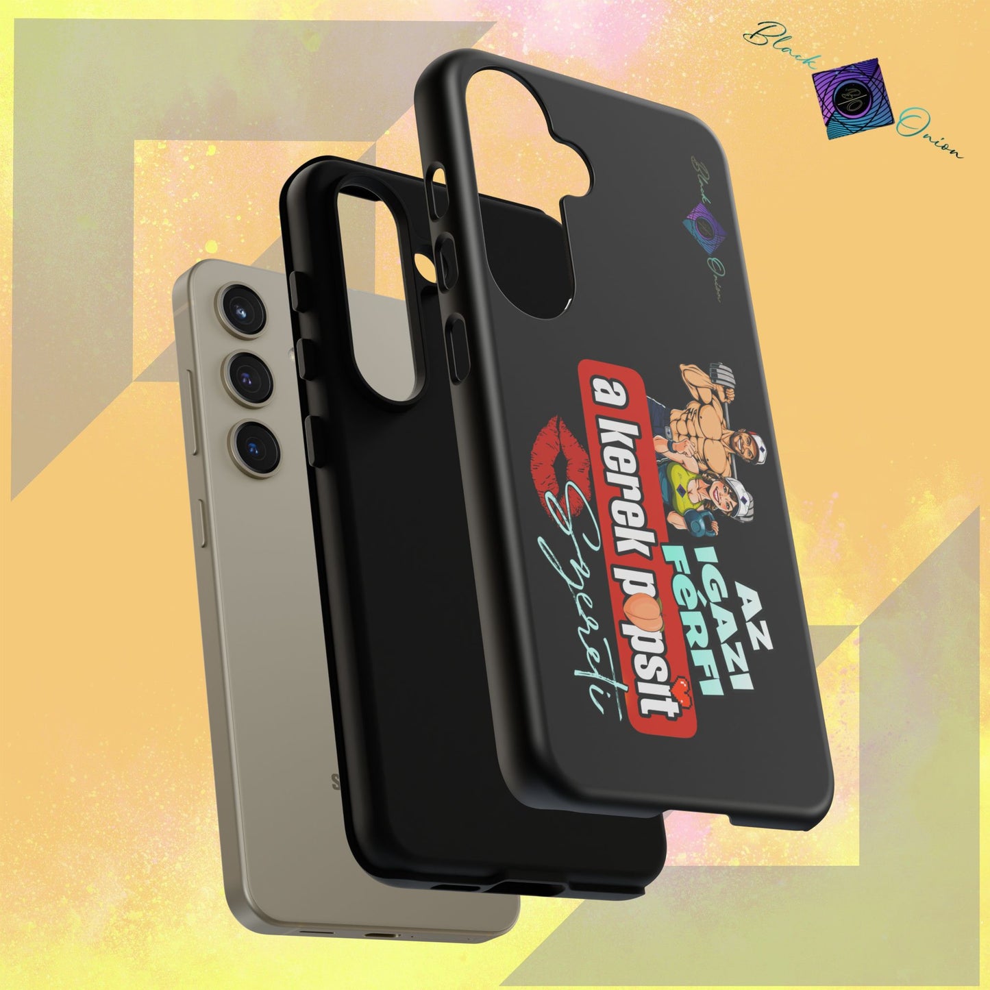 BlackOnion Brand New Phone Case - with Motivational Workout Motif ‘Az igazi férfi ‘💪🔥🫵