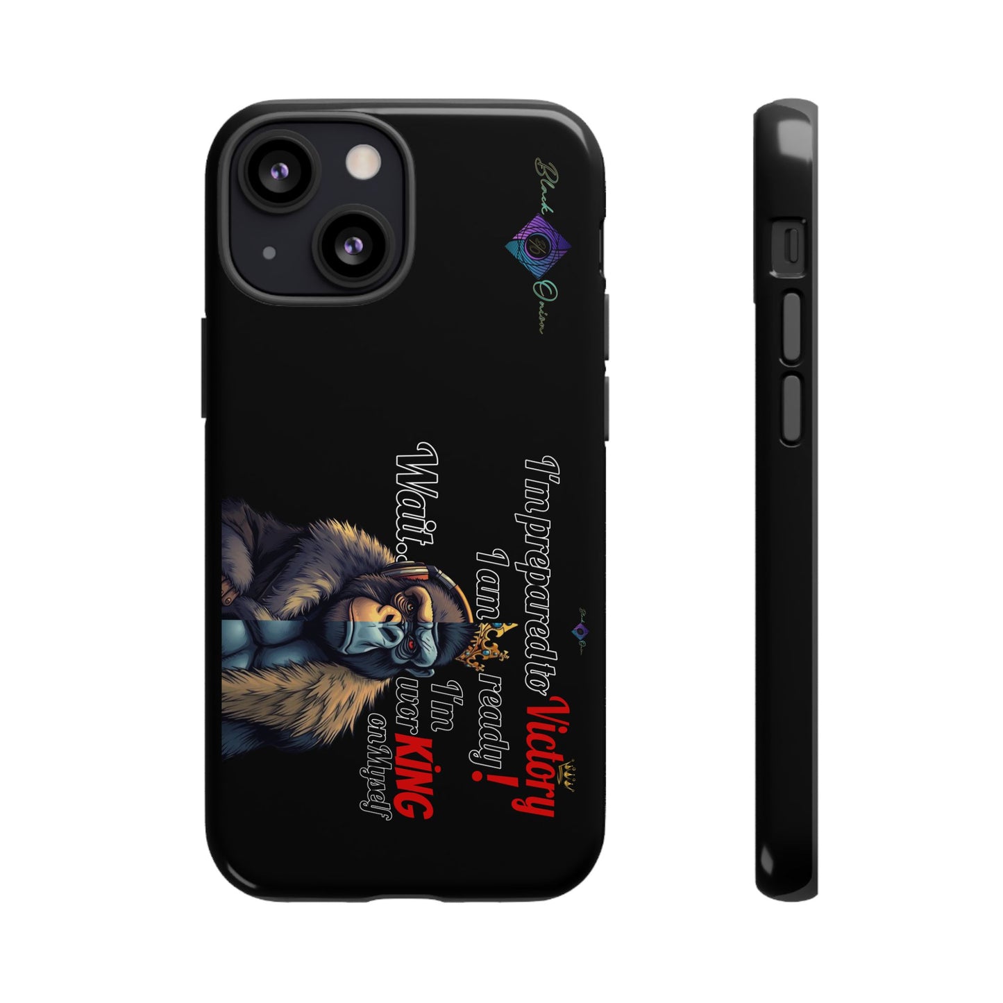 BlackOnion Brand New Phone Case - with Motivational Workout Motif’Victory 👑‘💪🔥🫵