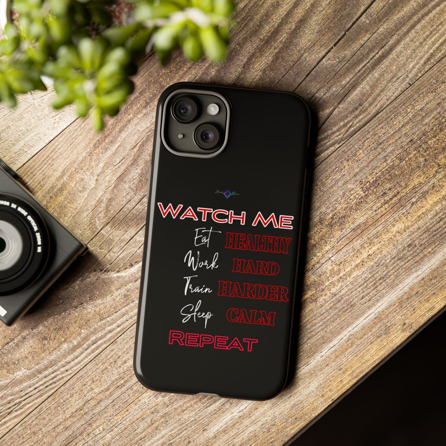 BlackOnion Phone Case -with Motivational Motif 'Watch Me' 💪🔥🫵