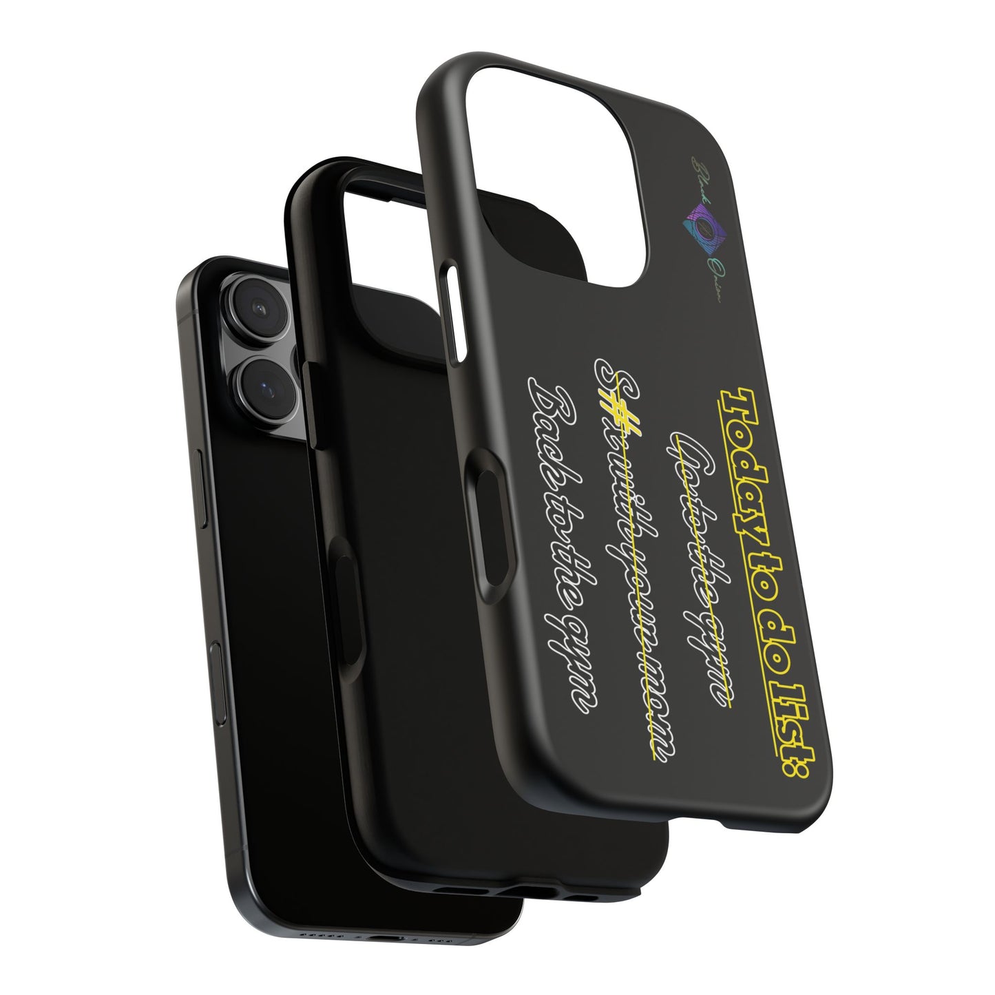 BlackOnion Brand New Phone Case - with Motivational Workout Motif’Today to do list ‘💪🔥🫵
