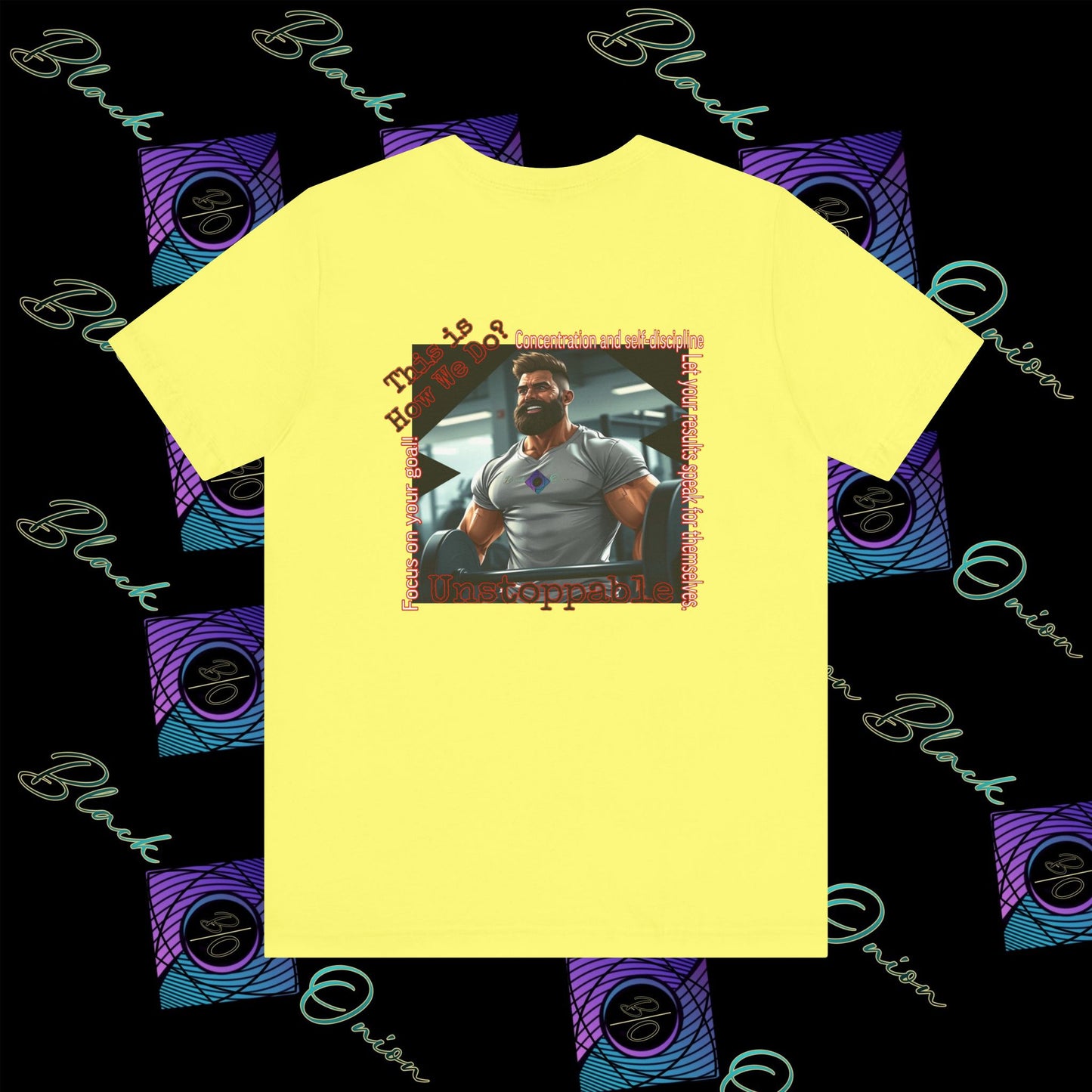 BlackOnion 'Unstoppable' T-Shirt with Workout Motif ๐ช๐ฅ
