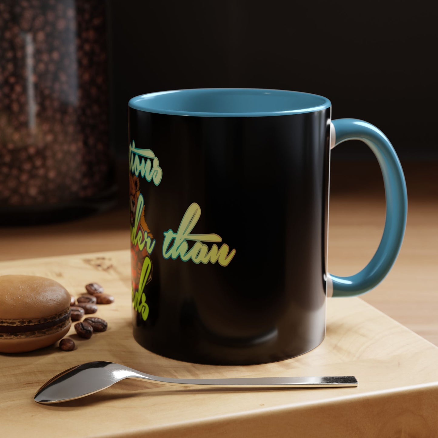 BlackOnion Coffee Mug - 11oz with Workout Motif ‘Actions speak lauder than words’🔥💪🫵