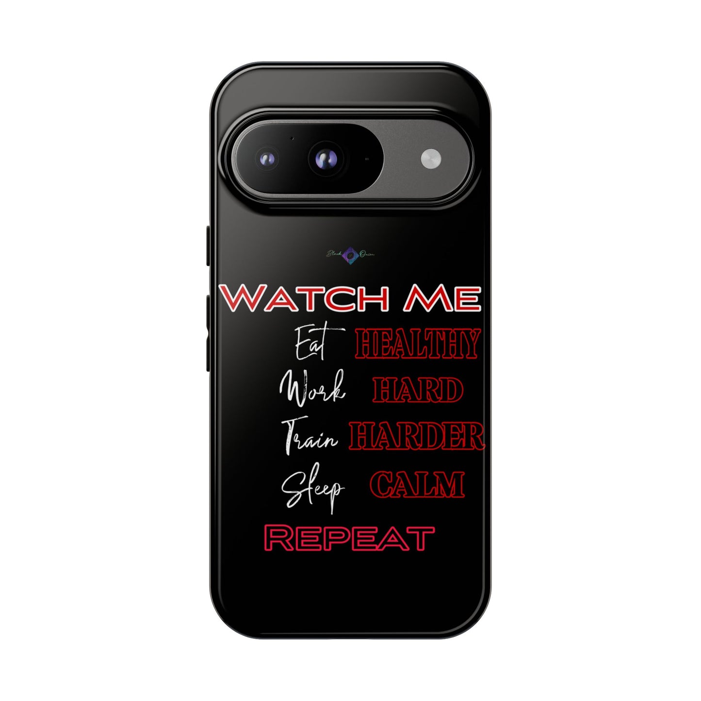 BlackOnion Phone Case -with Motivational Motif 'Watch Me' 💪🔥🫵