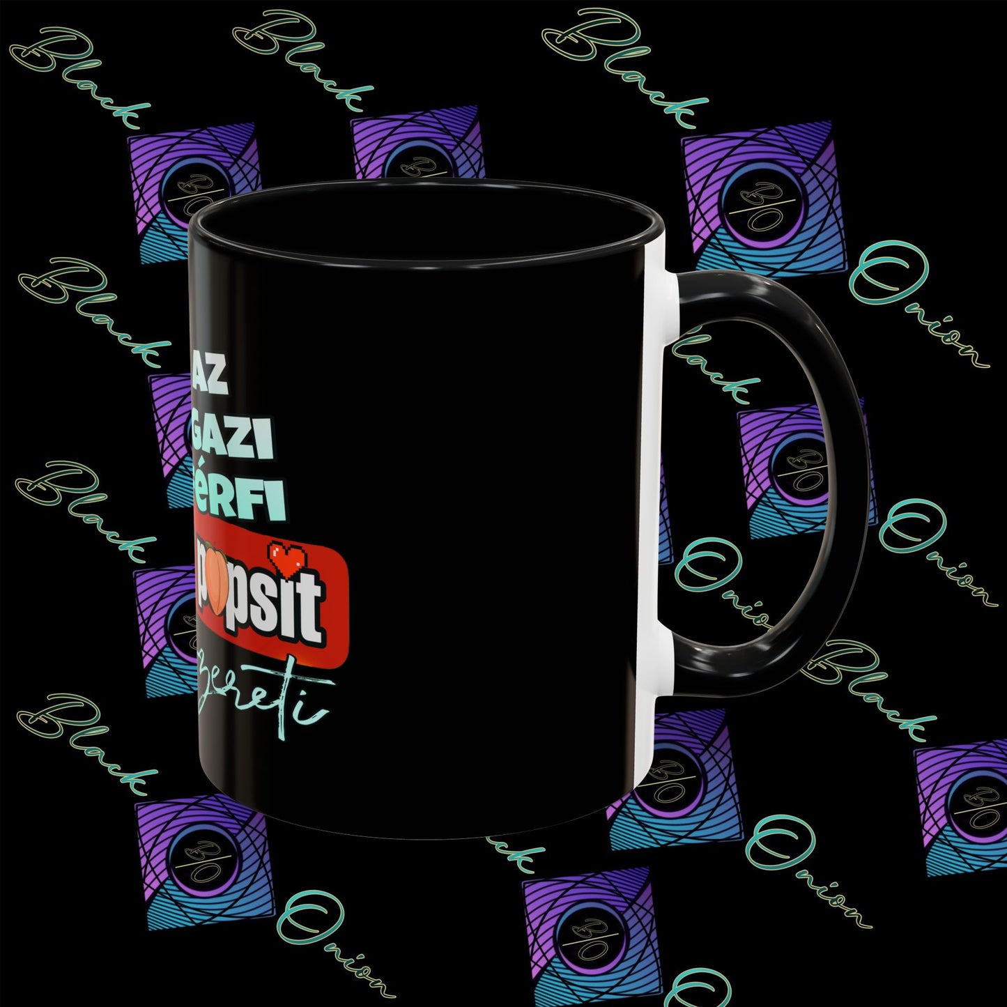 BlackOnion Coffee Mug - 11oz with Workout Motif ‘Az igazi férfi’🔥💪🫵