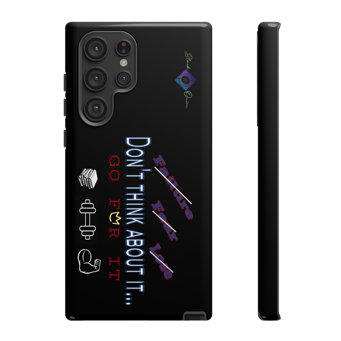 BlackOnion Brand New Phone Case - with Motivational Workout Motif’Don’t think ‘💪🔥🫵