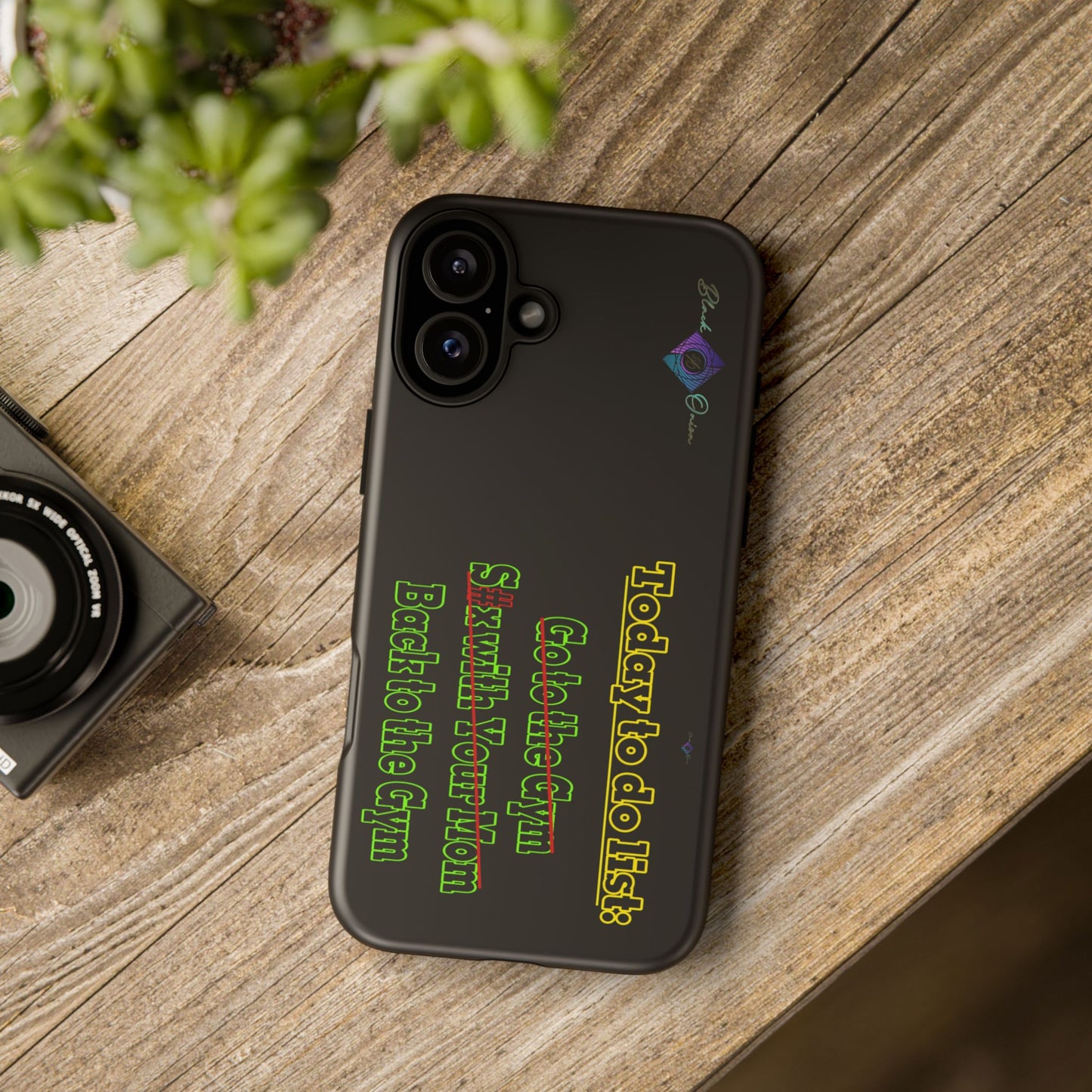 BlackOnion Brand New Phone Case - with Motivational Workout Motif’Today To Do List V2 ‘💪🔥🫵