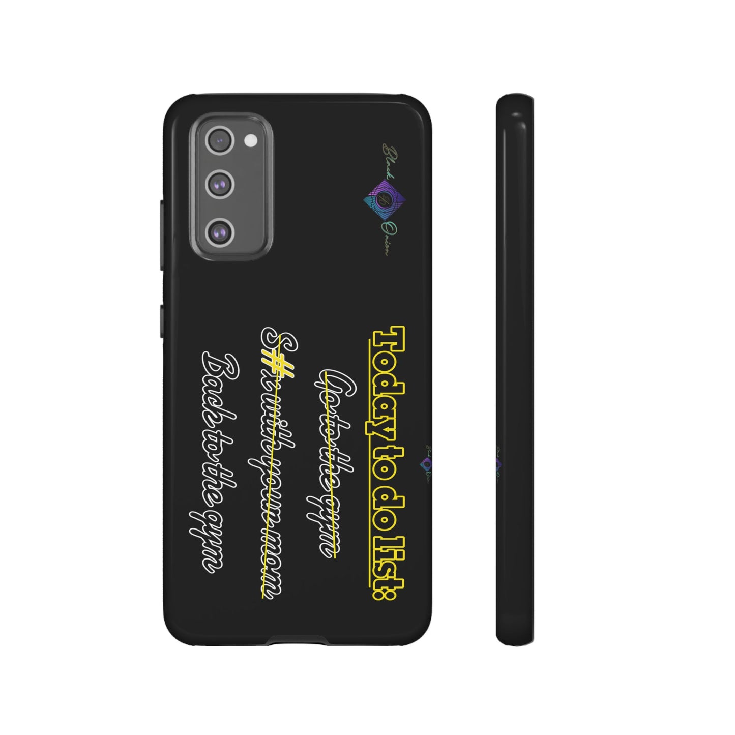 BlackOnion Brand New Phone Case - with Motivational Workout Motif’Today to do list ‘💪🔥🫵