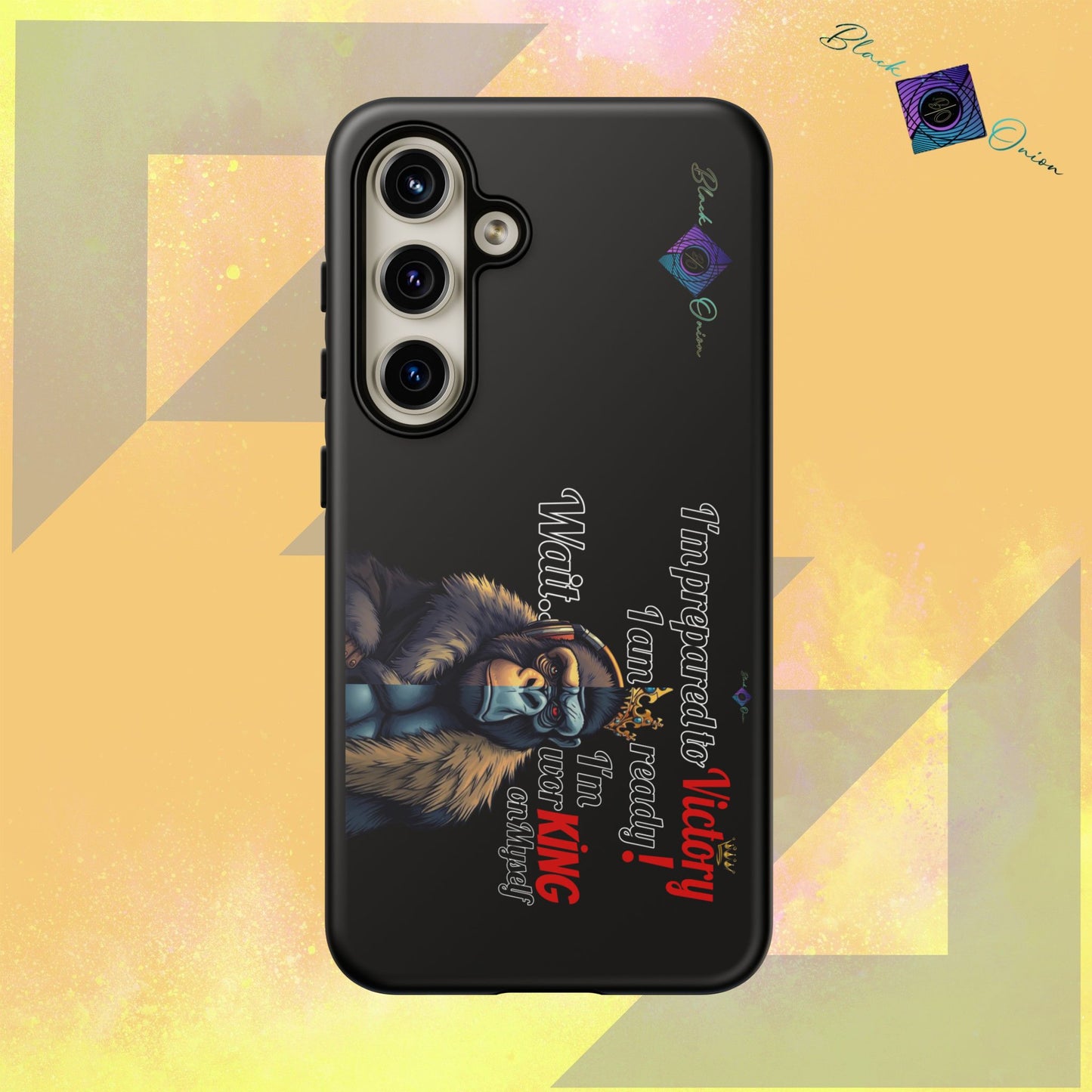 BlackOnion Brand New Phone Case - with Motivational Workout Motif’Victory 👑‘💪🔥🫵