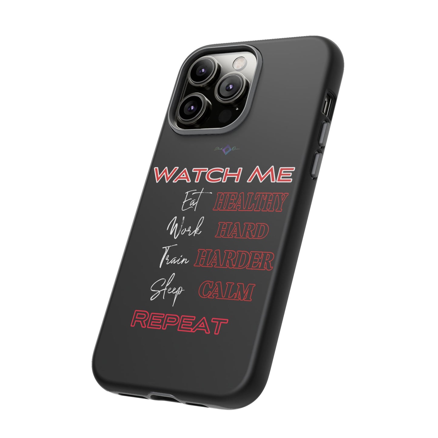 BlackOnion Phone Case -with Motivational Motif 'Watch Me' 💪🔥🫵