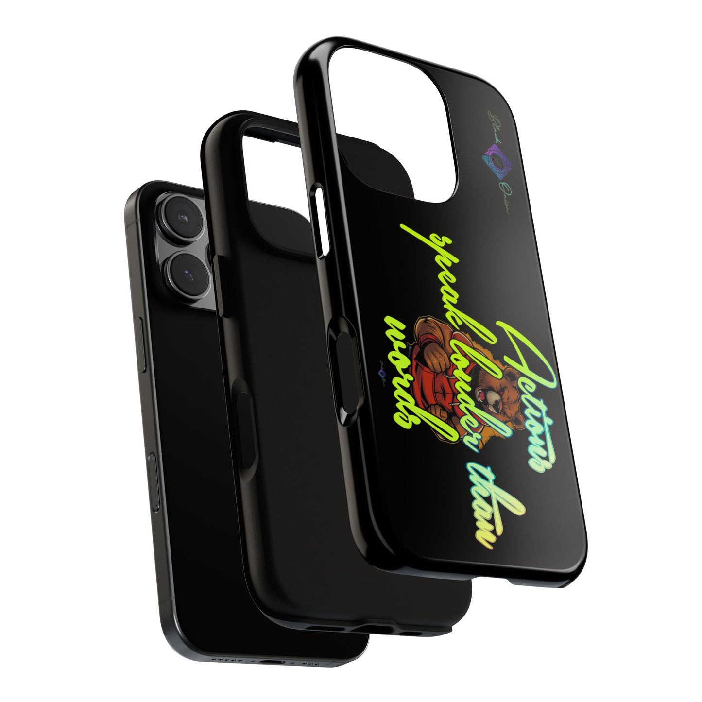 BlackOnion Brand New Phone Case - with Motivational Workout Motif ‘Actions speak lauder ‘💪🔥🫵