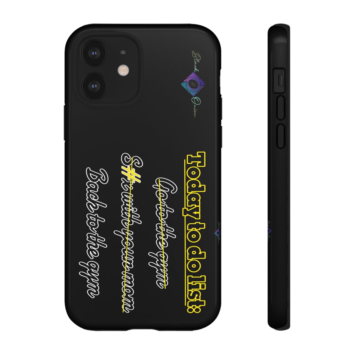 BlackOnion Brand New Phone Case - with Motivational Workout Motif’Today to do list ‘💪🔥🫵
