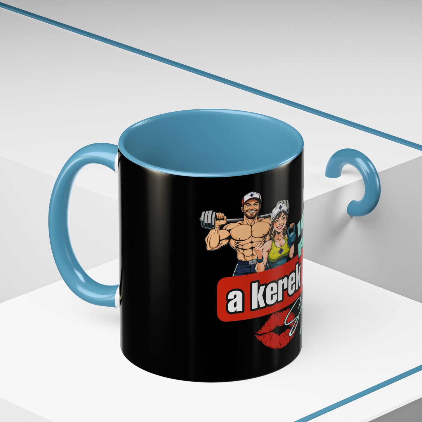 BlackOnion Coffee Mug - 11oz with Workout Motif ‘Az igazi férfi’🔥💪🫵