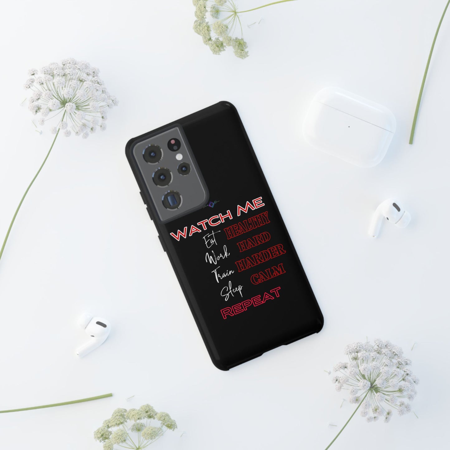 BlackOnion Phone Case -with Motivational Motif 'Watch Me' 💪🔥🫵