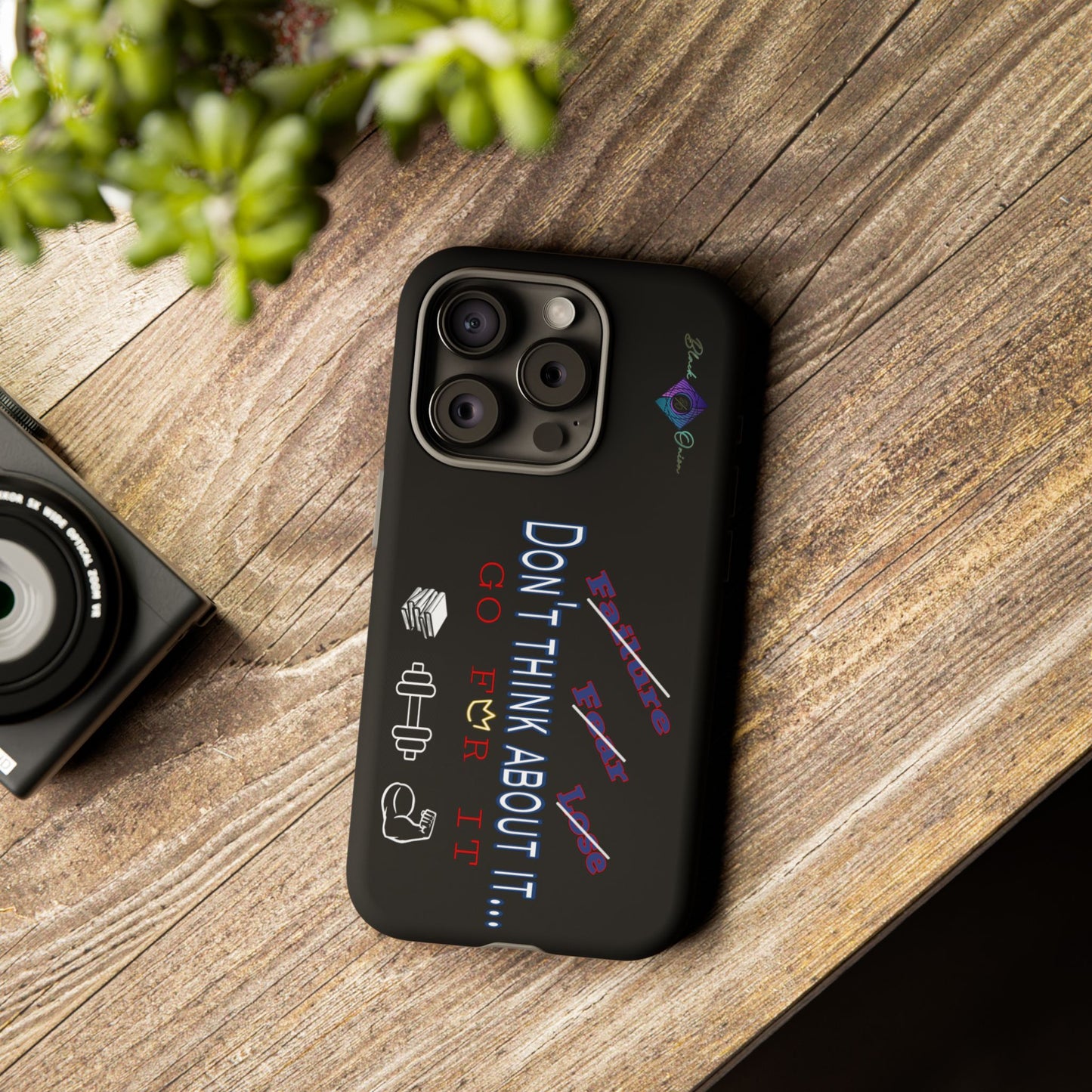 BlackOnion Brand New Phone Case - with Motivational Workout Motif’Don’t think ‘💪🔥🫵