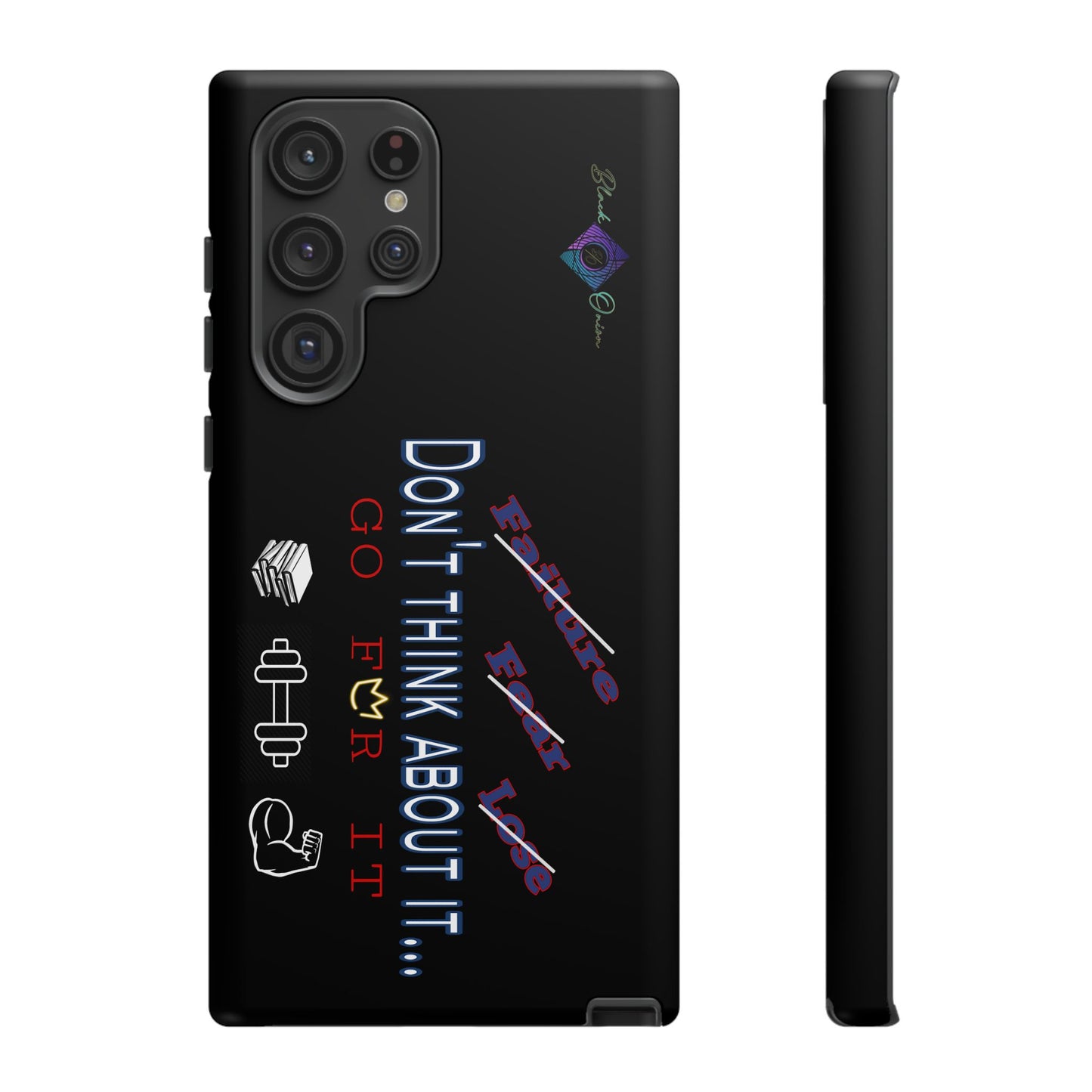 BlackOnion Brand New Phone Case - with Motivational Workout Motif’Don’t think ‘💪🔥🫵