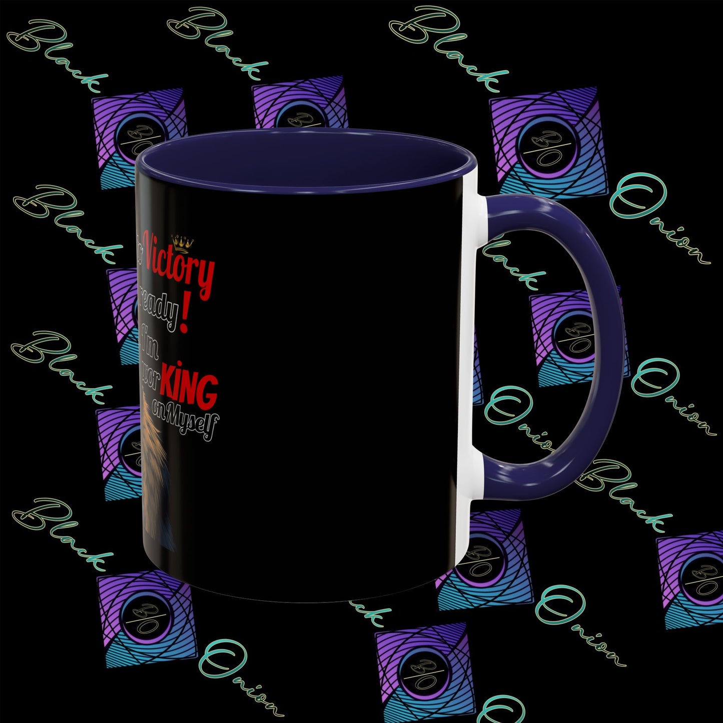 BlackOnion Coffee Mug 2 with Workout Motif ‘Victory V2’🫵🔥💪