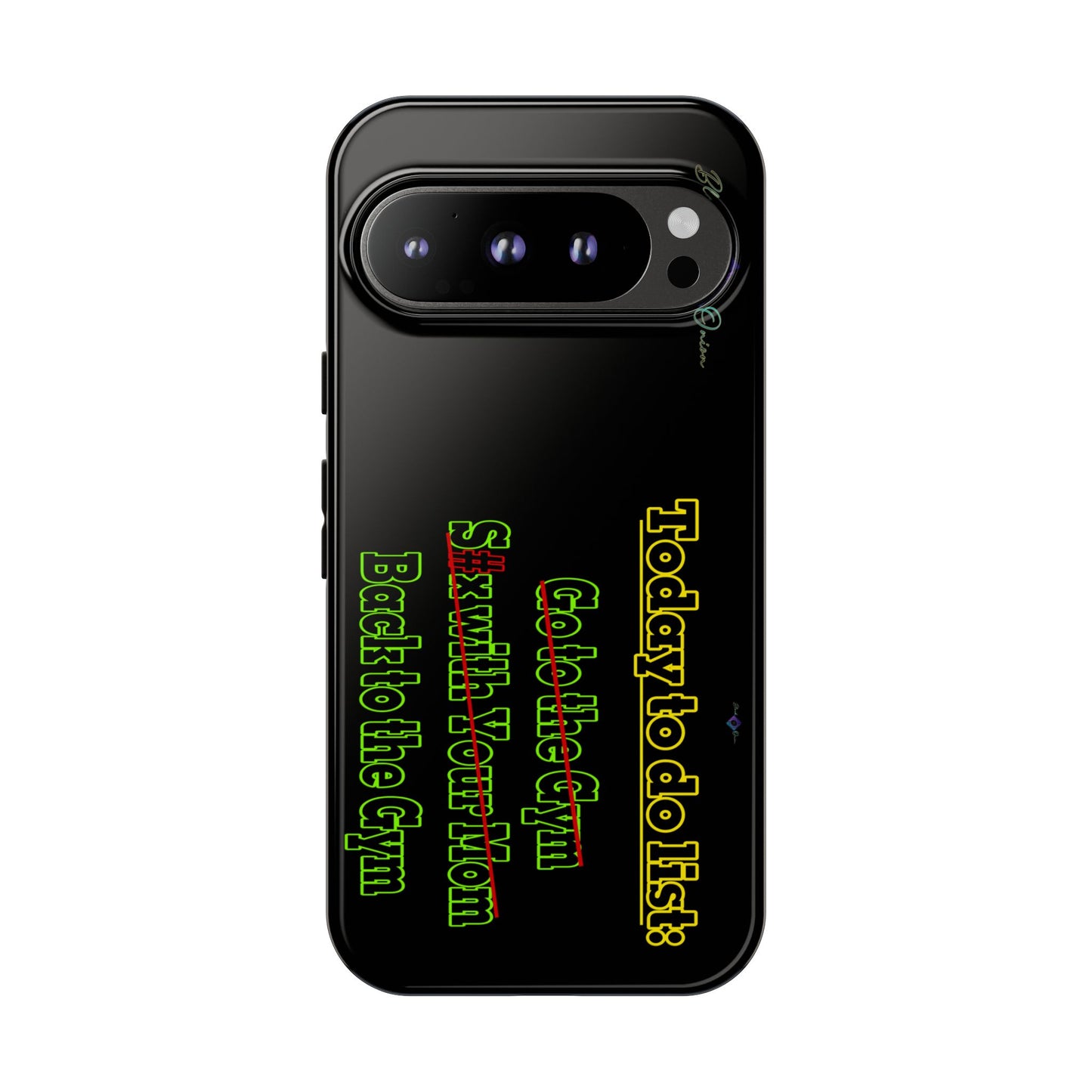 BlackOnion Brand New Phone Case - with Motivational Workout Motif’Today To Do List V2 ‘💪🔥🫵