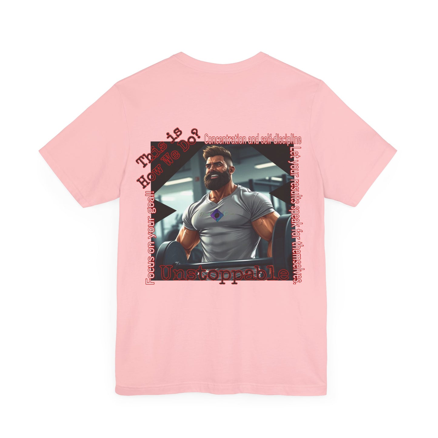 BlackOnion T-Shirt with Workout Motif “Unstoppable “💪🔥🫵