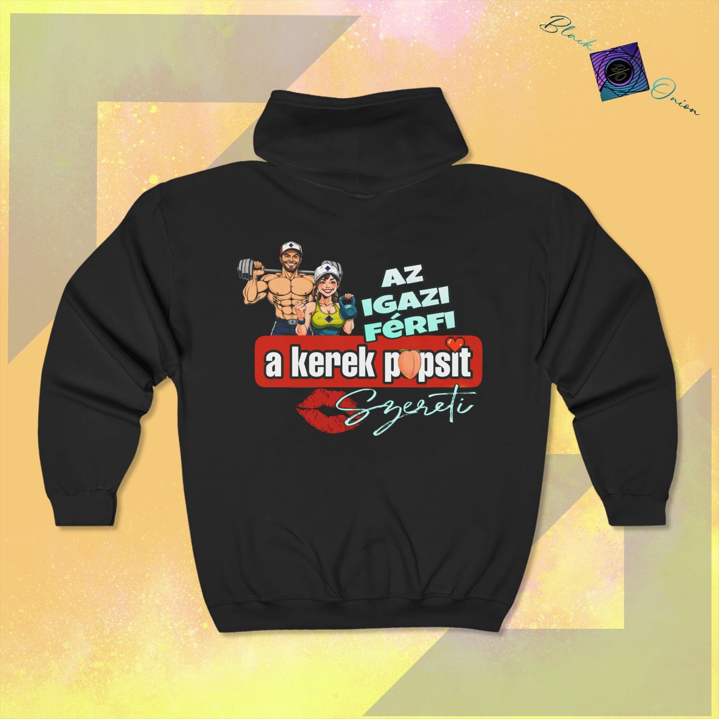 BlackOnion Heavy Blend Zip Hoodie for Ladies -‘ Kerek popsi ‘💋💯🌸