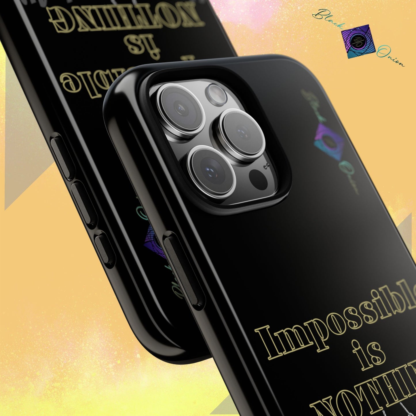 BlackOnion Brand New Phone Case - with Motivational Workout Motif ’Impossible ‘💪🔥🫵