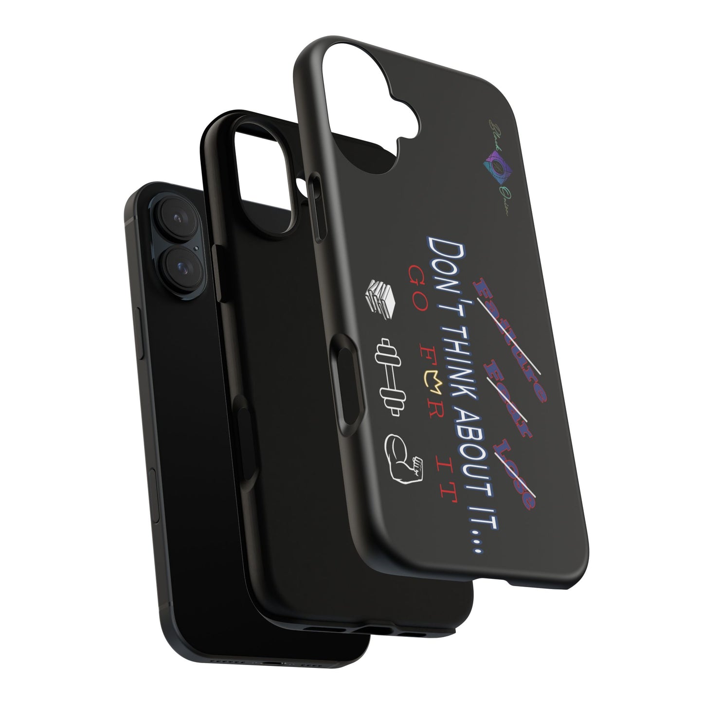 BlackOnion Brand New Phone Case - with Motivational Workout Motif’Don’t think ‘💪🔥🫵