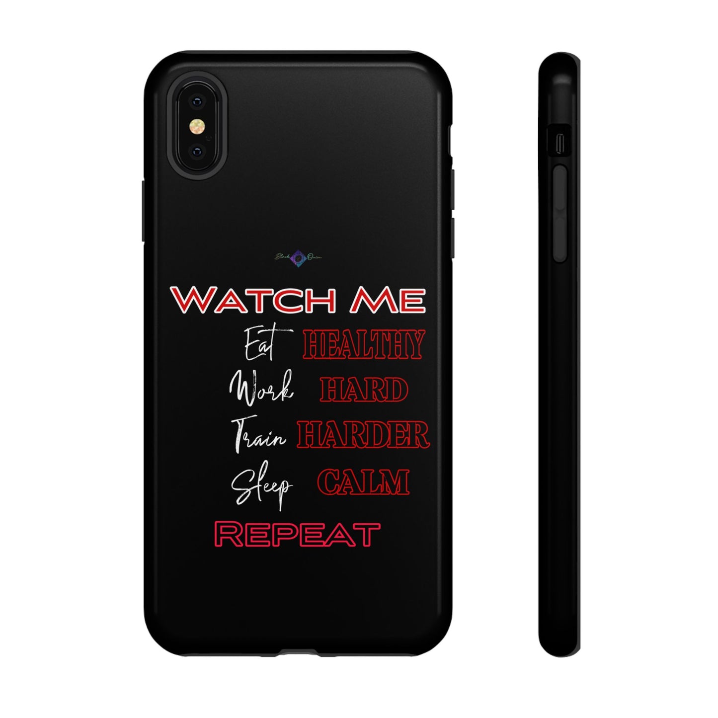 BlackOnion Phone Case -with Motivational Motif 'Watch Me' 💪🔥🫵