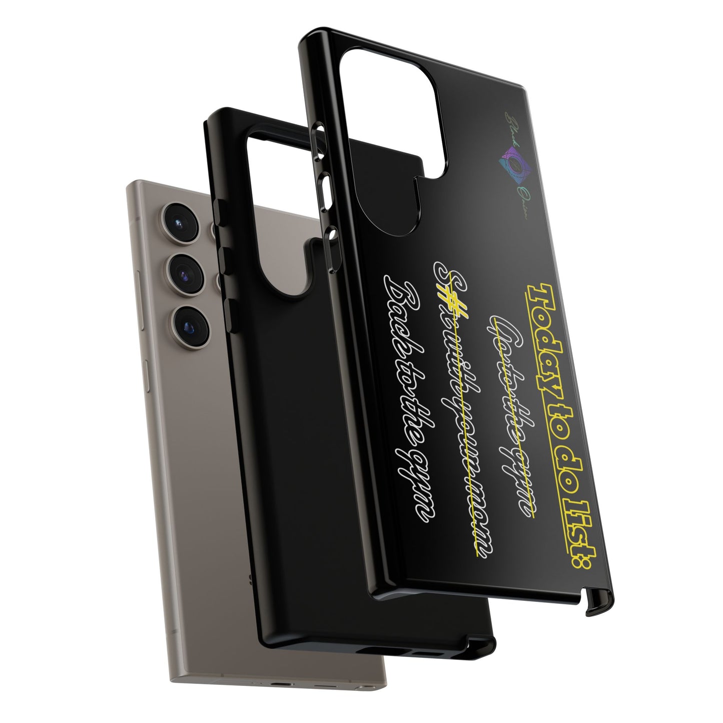 BlackOnion Brand New Phone Case - with Motivational Workout Motif’Today to do list ‘💪🔥🫵