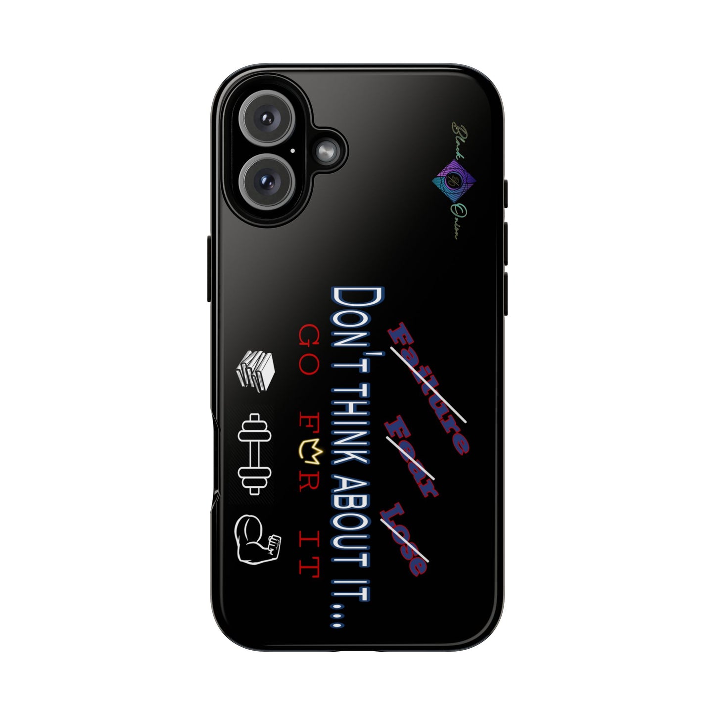 BlackOnion Brand New Phone Case - with Motivational Workout Motif’Don’t think ‘💪🔥🫵