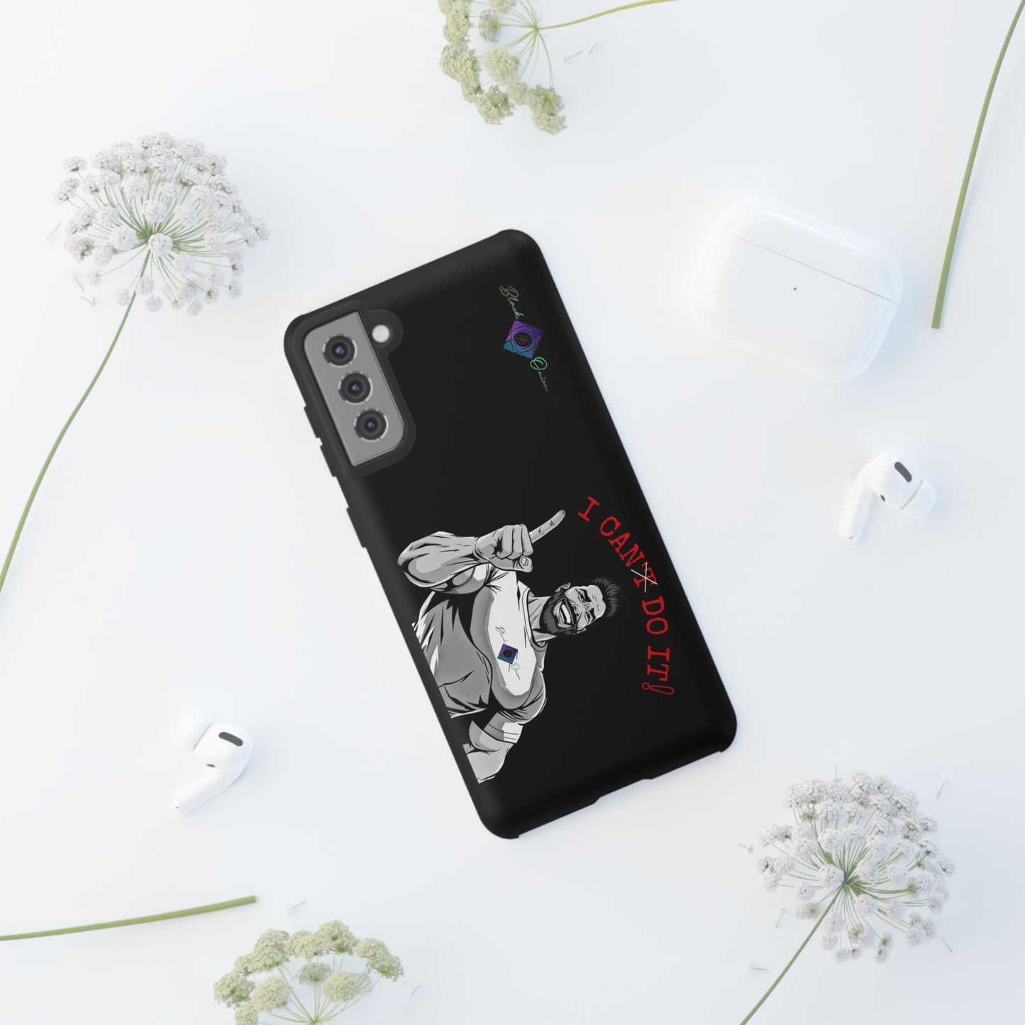 BlackOnion Brand New Phone Case - with Motivational Workout Motif’I Can Do It ‘💪🔥🫵
