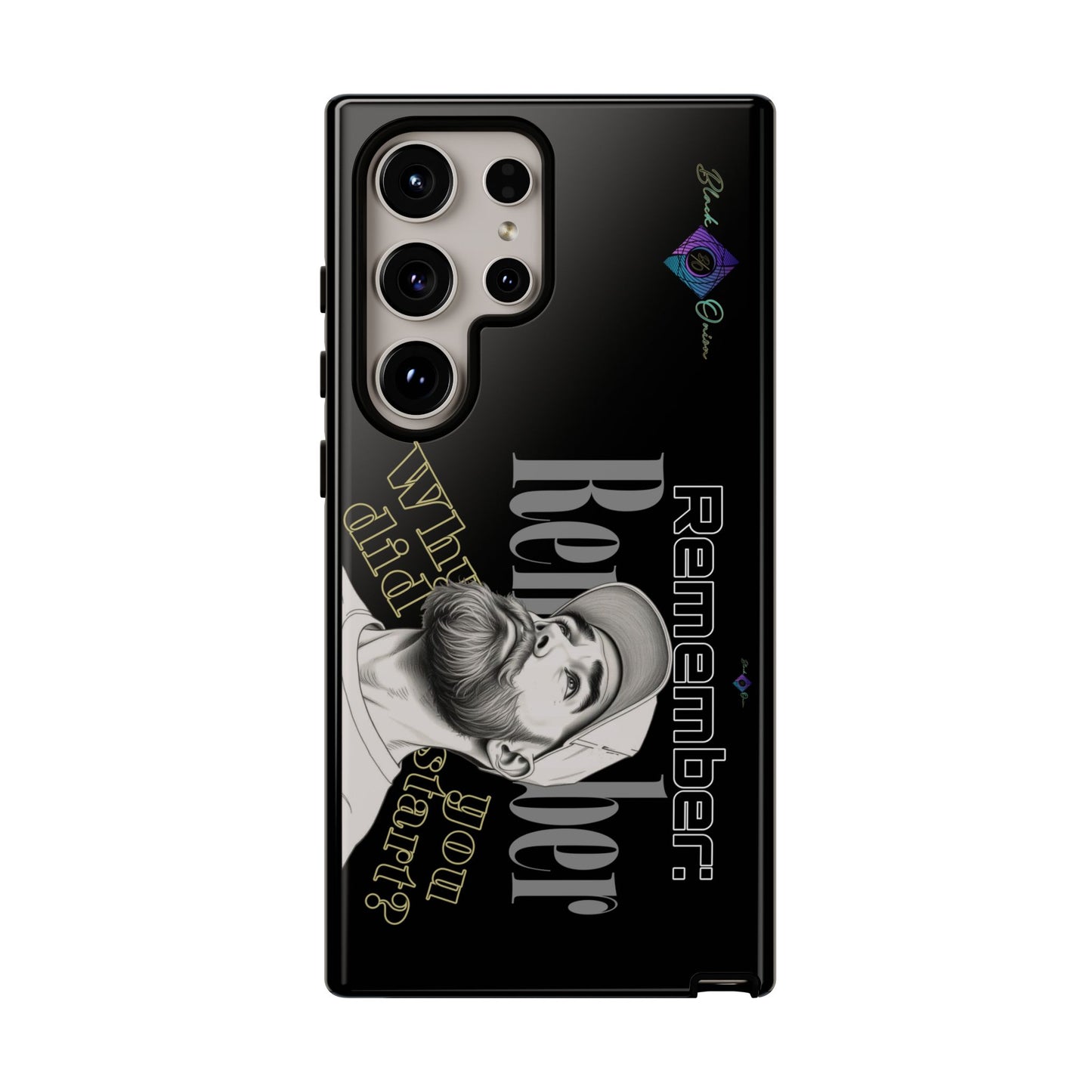 BlackOnion Brand New Phone Case - with Motivational Workout Motif’Remember ‘💪🔥🫵