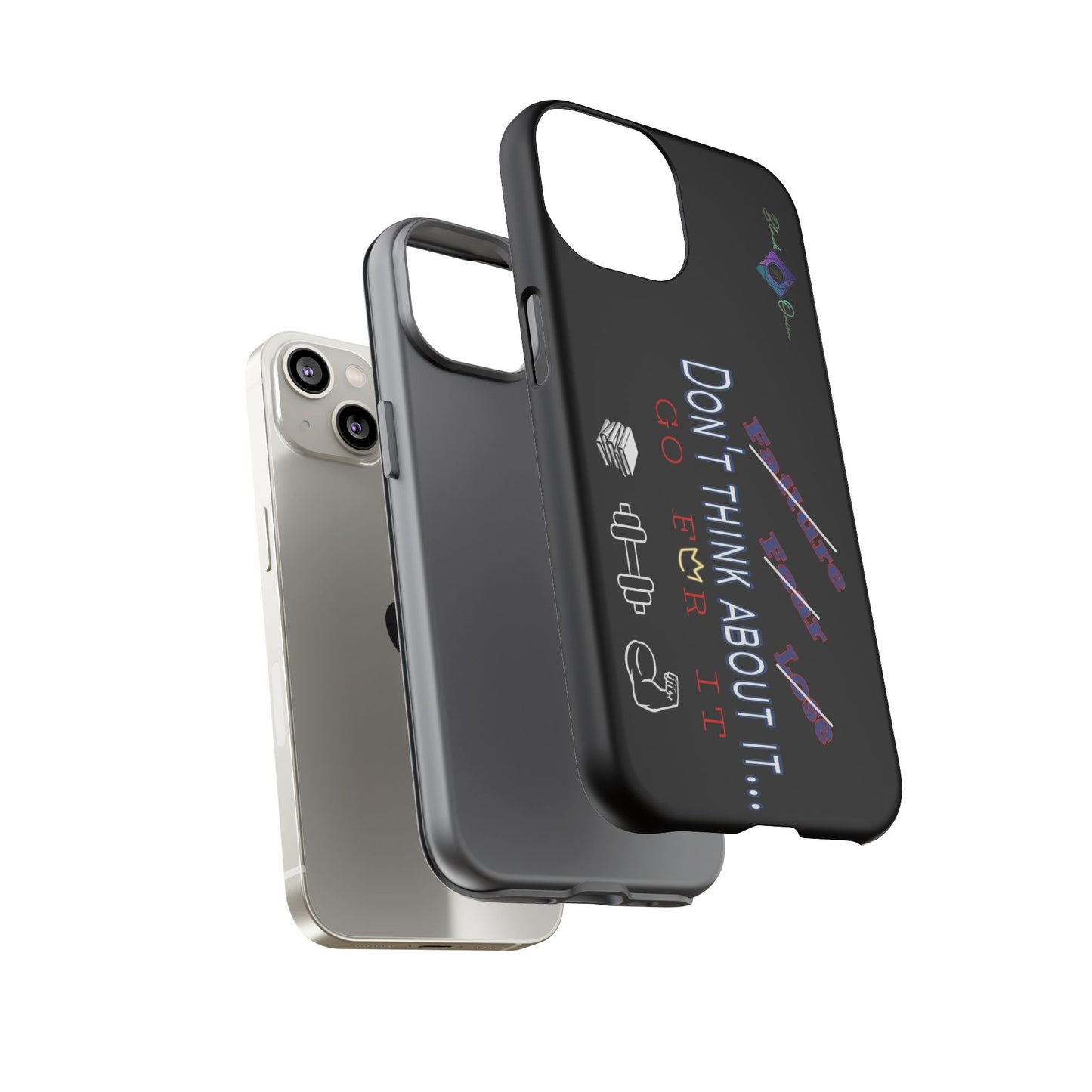 BlackOnion Brand New Phone Case - with Motivational Workout Motif’Don’t think ‘💪🔥🫵