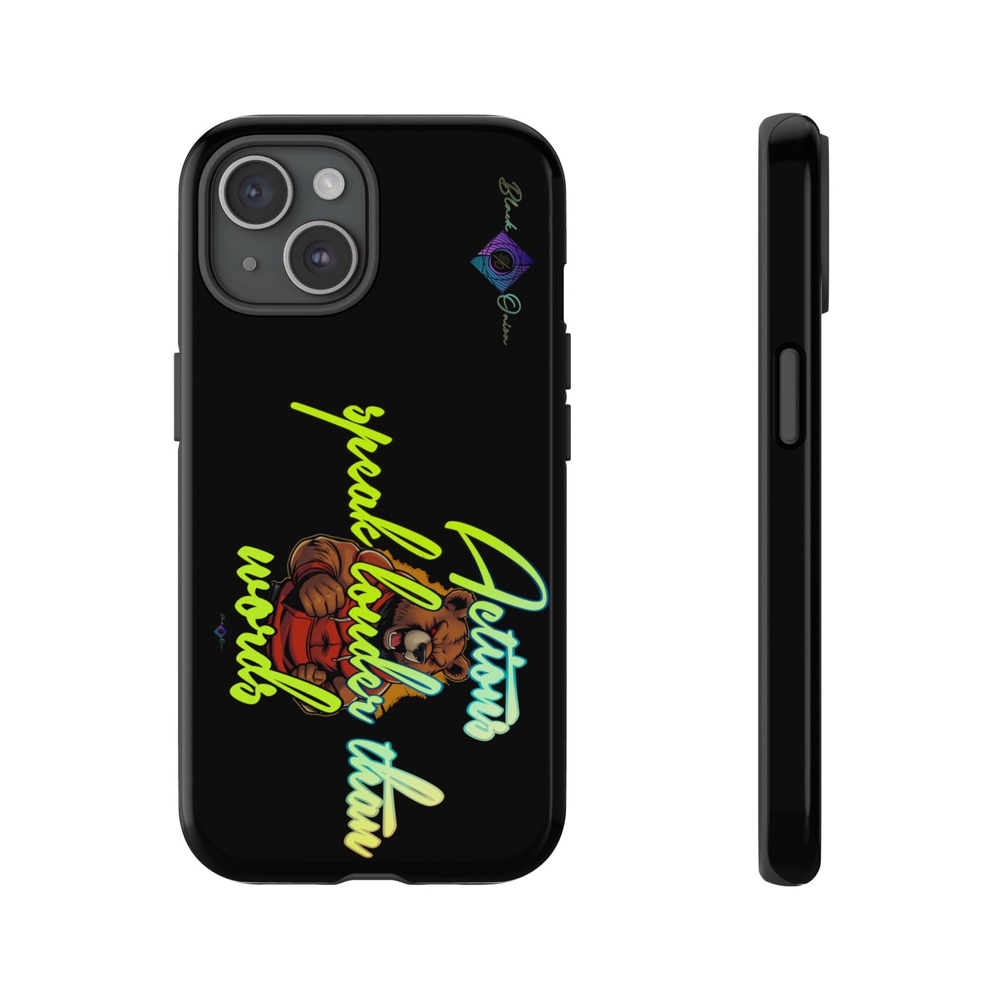 BlackOnion Brand New Phone Case - with Motivational Workout Motif ‘Actions speak lauder ‘💪🔥🫵
