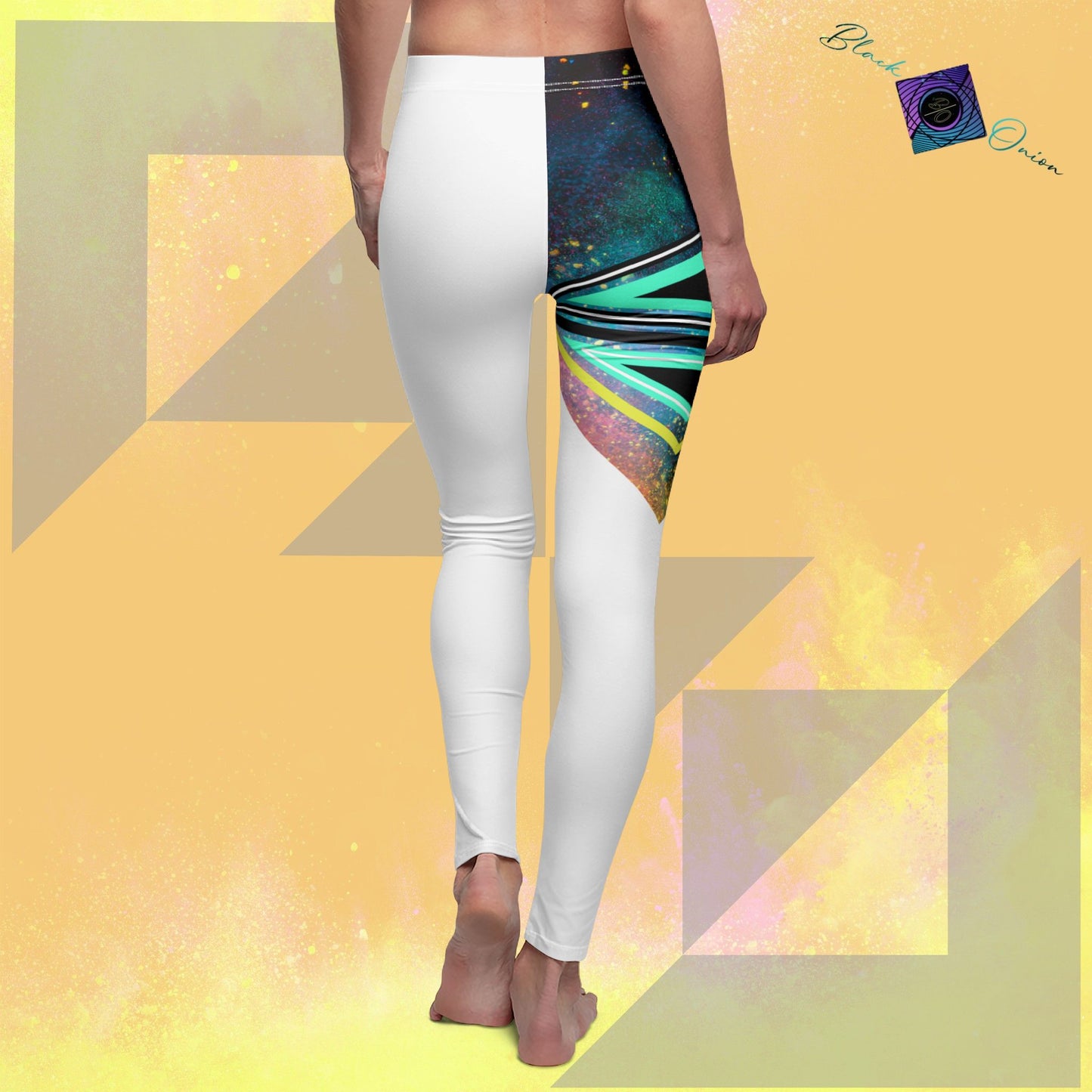 BlackOnion Stylish Women's Mid-rise Casual Leggings with Workout Motif ๐ธ๐โค๏ธ