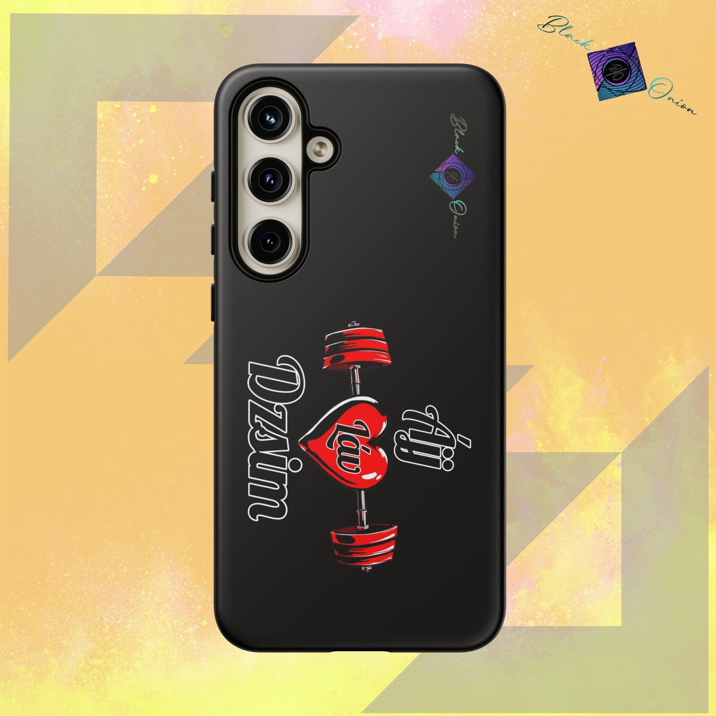 BlackOnion Brand New Phone Case - with Motivational Workout Motif’Ájj Láv Dzsim ‘💪🔥🫵
