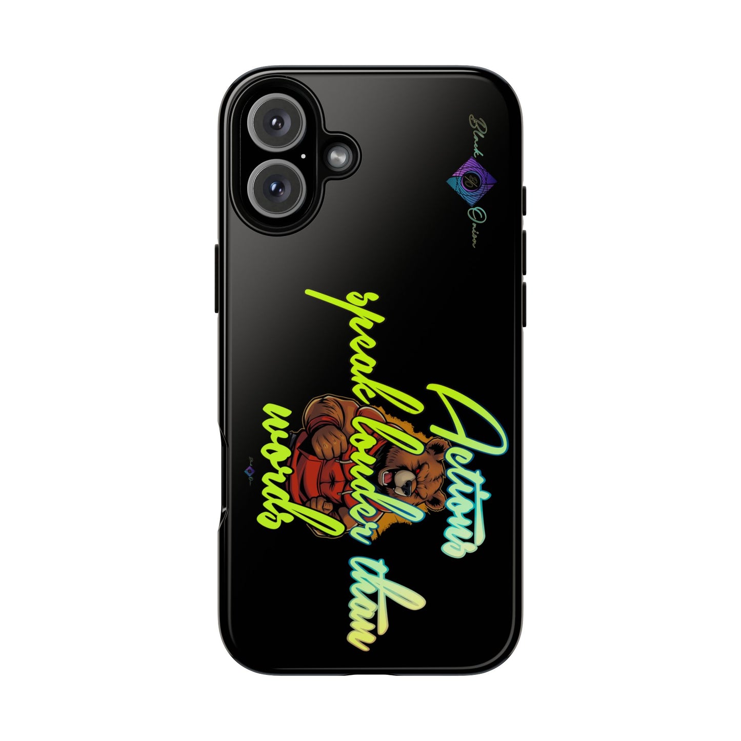 BlackOnion Brand New Phone Case - with Motivational Workout Motif ‘Actions speak lauder ‘💪🔥🫵