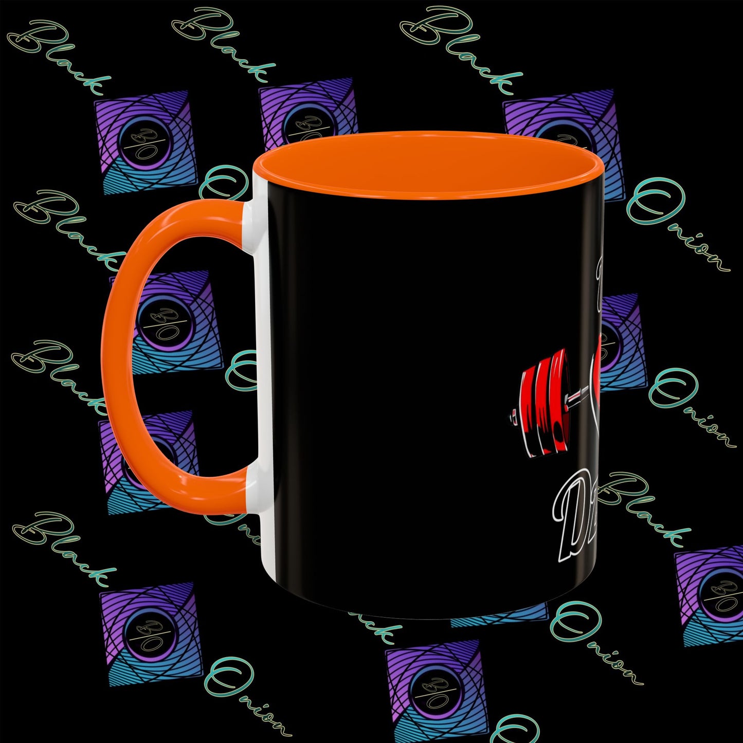 BlackOnion Coffee Mug Serial 2 with Workout Motif ‘ÁjjLávDzsim ’🫵🔥💪