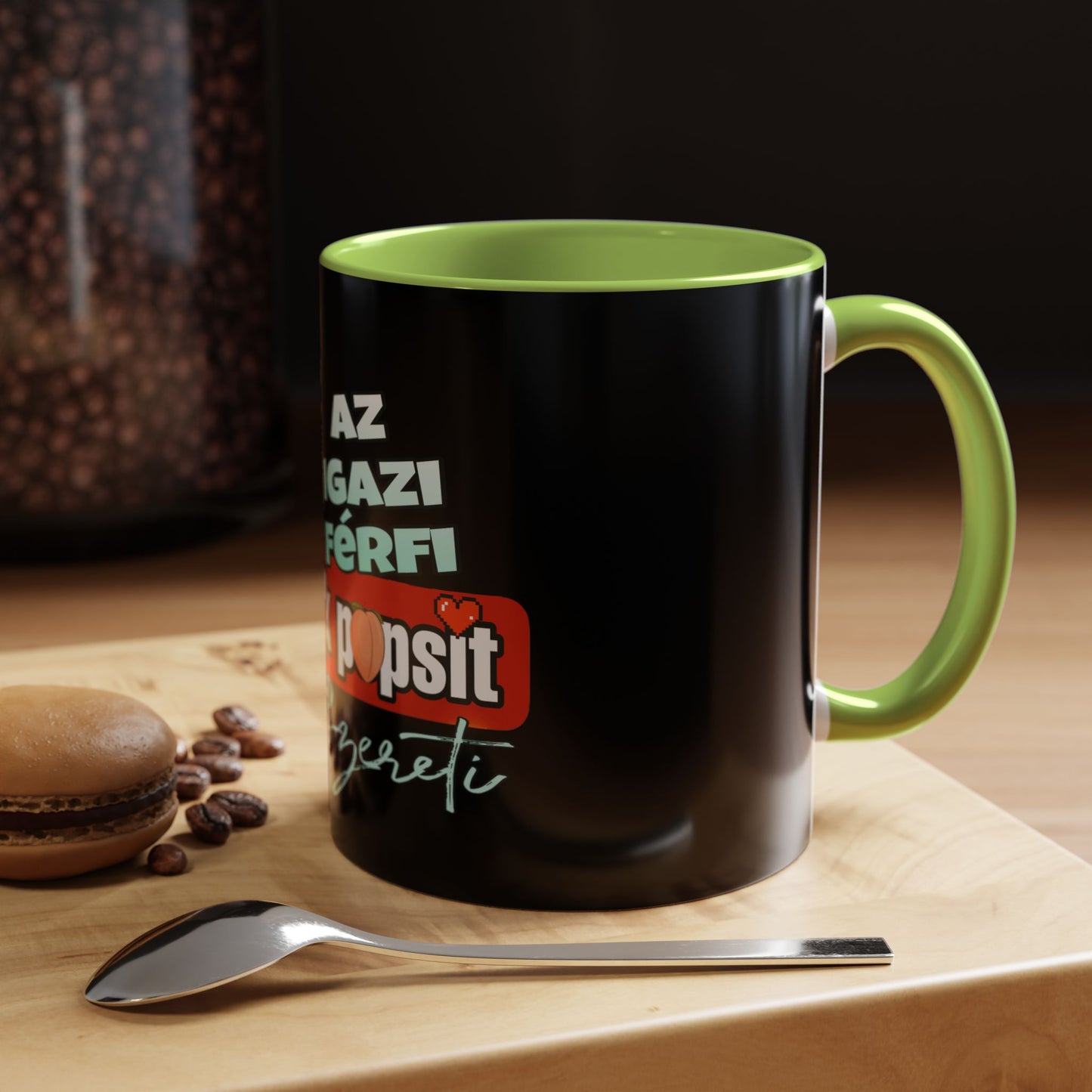 BlackOnion Coffee Mug Serial 2 with Workout Motif ‘Az igazi férfiak a kerek popsit szeretik ‘🫵🔥💪