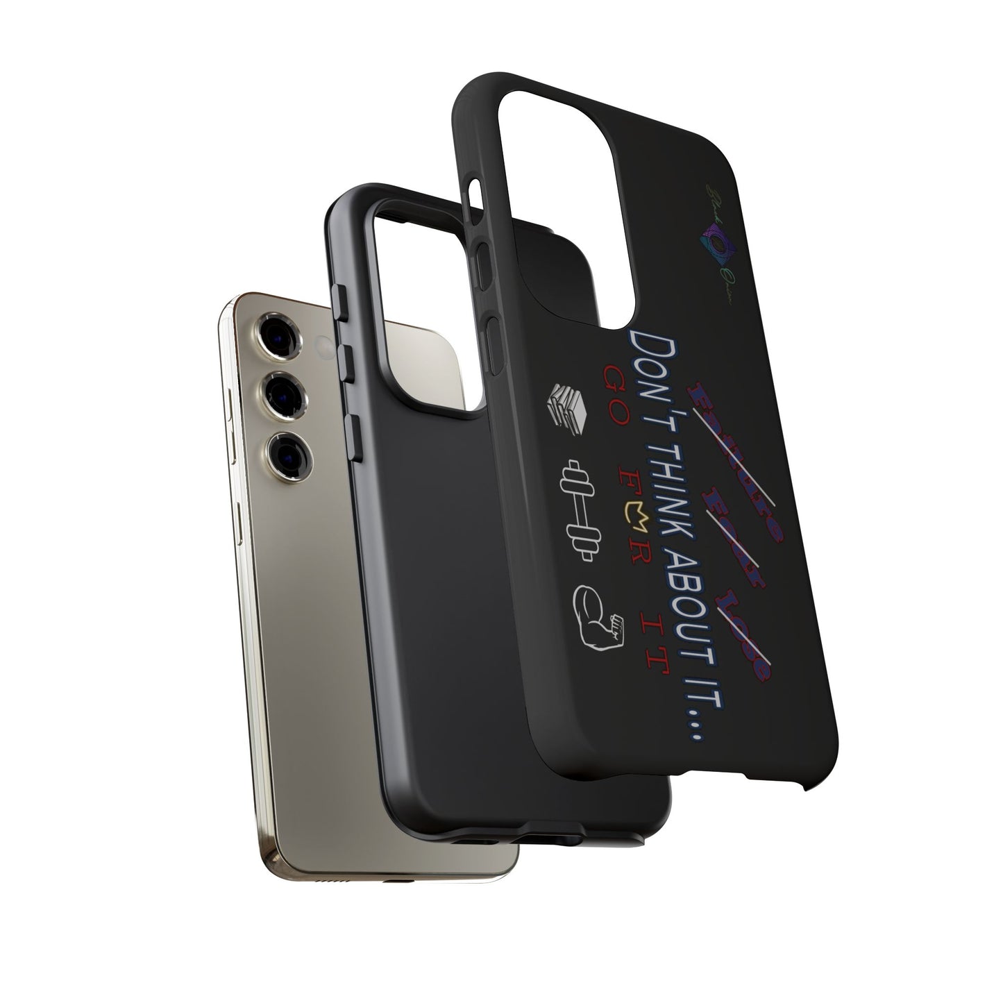 BlackOnion Brand New Phone Case - with Motivational Workout Motif’Don’t think ‘💪🔥🫵