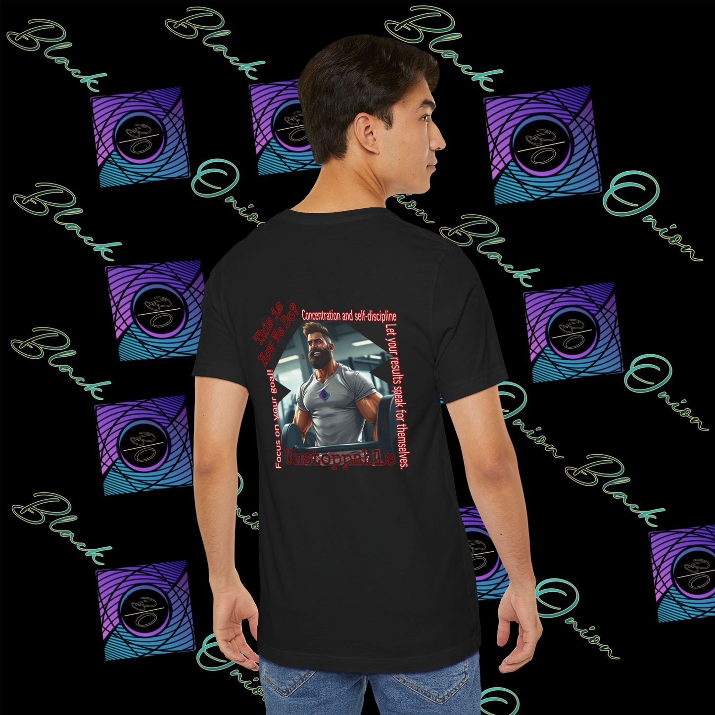 BlackOnion 'Unstoppable' T-Shirt with Workout Motif ๐ช๐ฅ