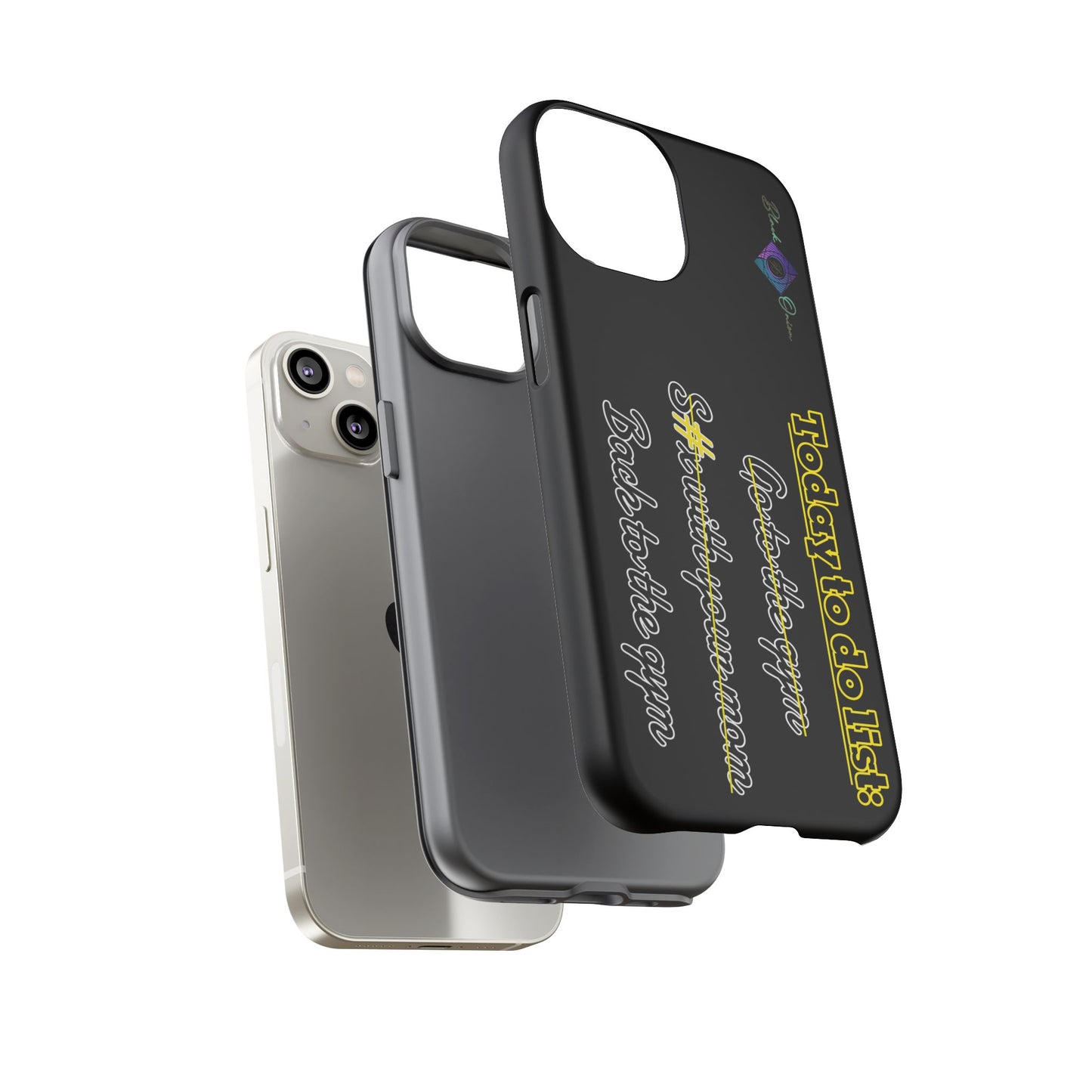 BlackOnion Brand New Phone Case - with Motivational Workout Motif’Today to do list ‘💪🔥🫵
