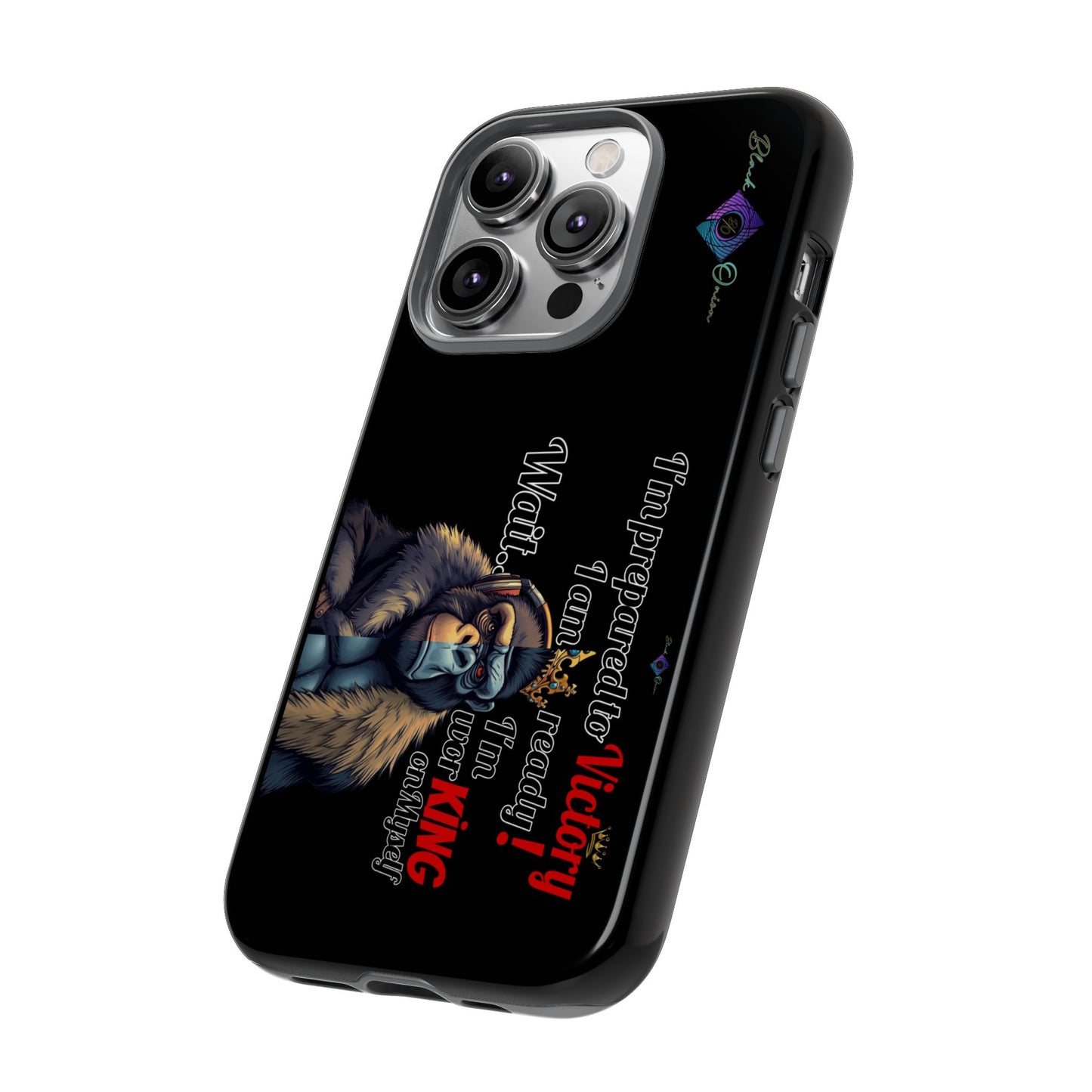 BlackOnion Brand New Phone Case - with Motivational Workout Motif’Victory 👑‘💪🔥🫵