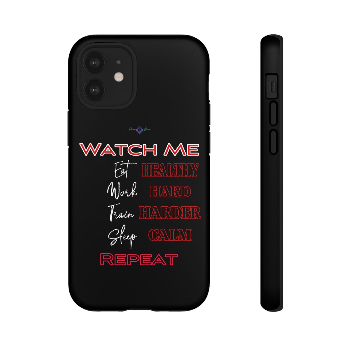 BlackOnion Phone Case -with Motivational Motif 'Watch Me' 💪🔥🫵