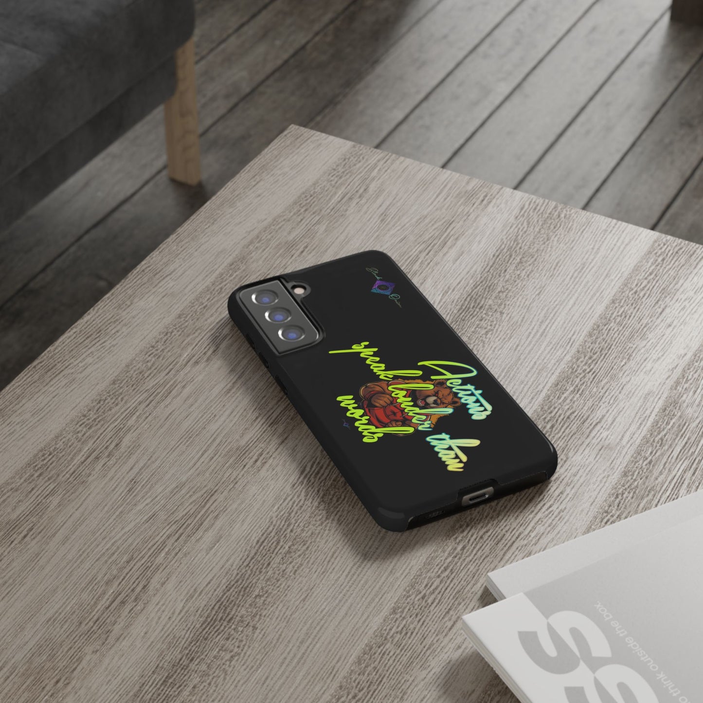 BlackOnion Brand New Phone Case - with Motivational Workout Motif ‘Actions speak lauder ‘💪🔥🫵