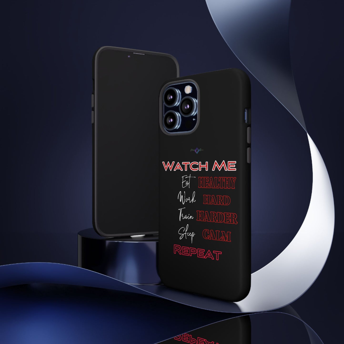 BlackOnion Phone Case -with Motivational Motif 'Watch Me' 💪🔥🫵