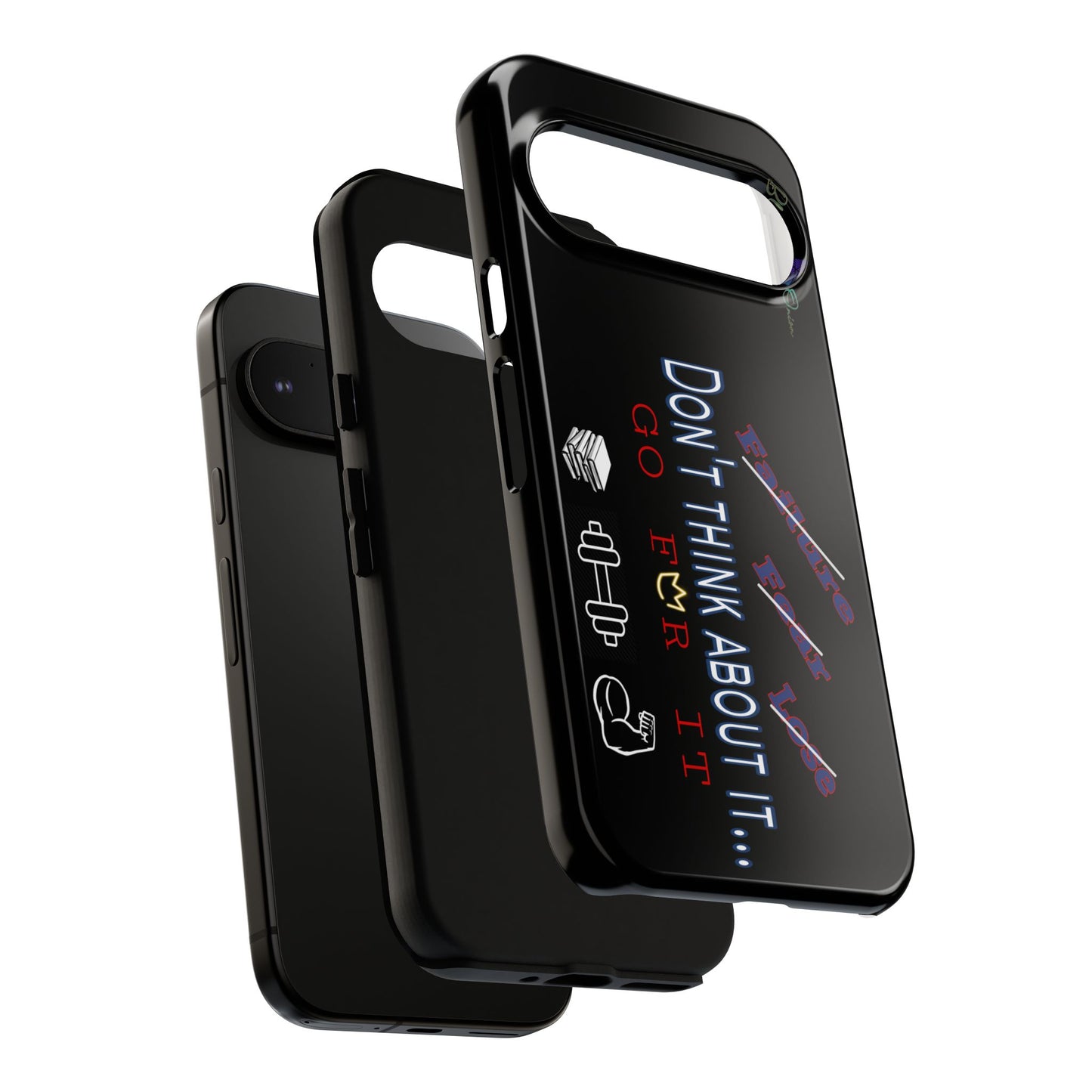 BlackOnion Brand New Phone Case - with Motivational Workout Motif’Don’t think ‘💪🔥🫵